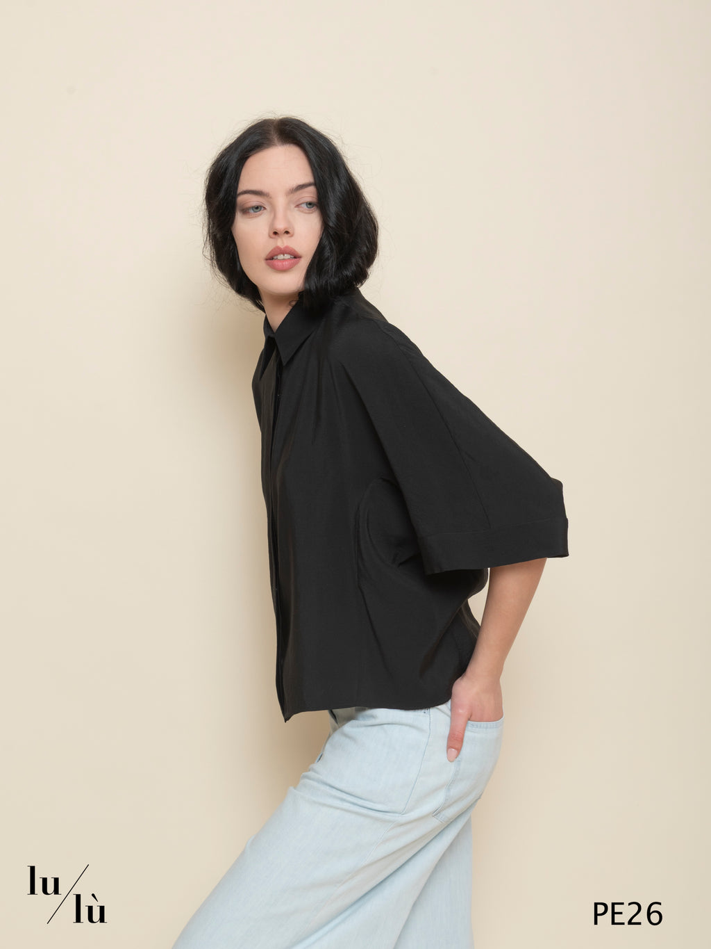 Acantha - Camicia donna boxy in modal manica corta