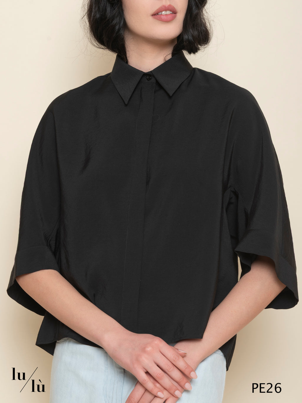 Acantha - Camicia donna boxy in modal manica corta