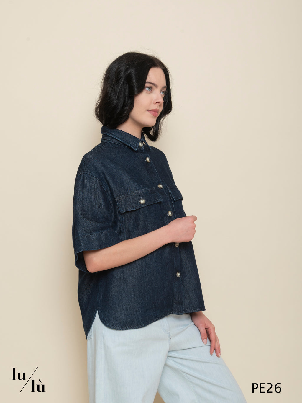 Loice - Casacca boxy donna in lyocell con tasche