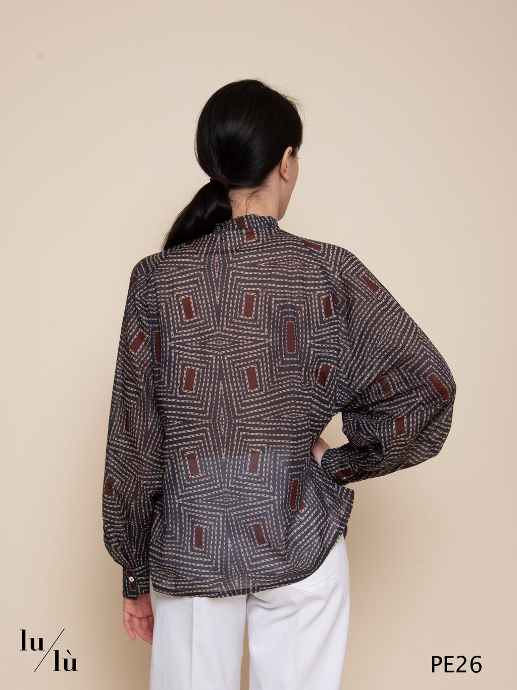 Costarica - Blusa donna in voile di cotone stampato