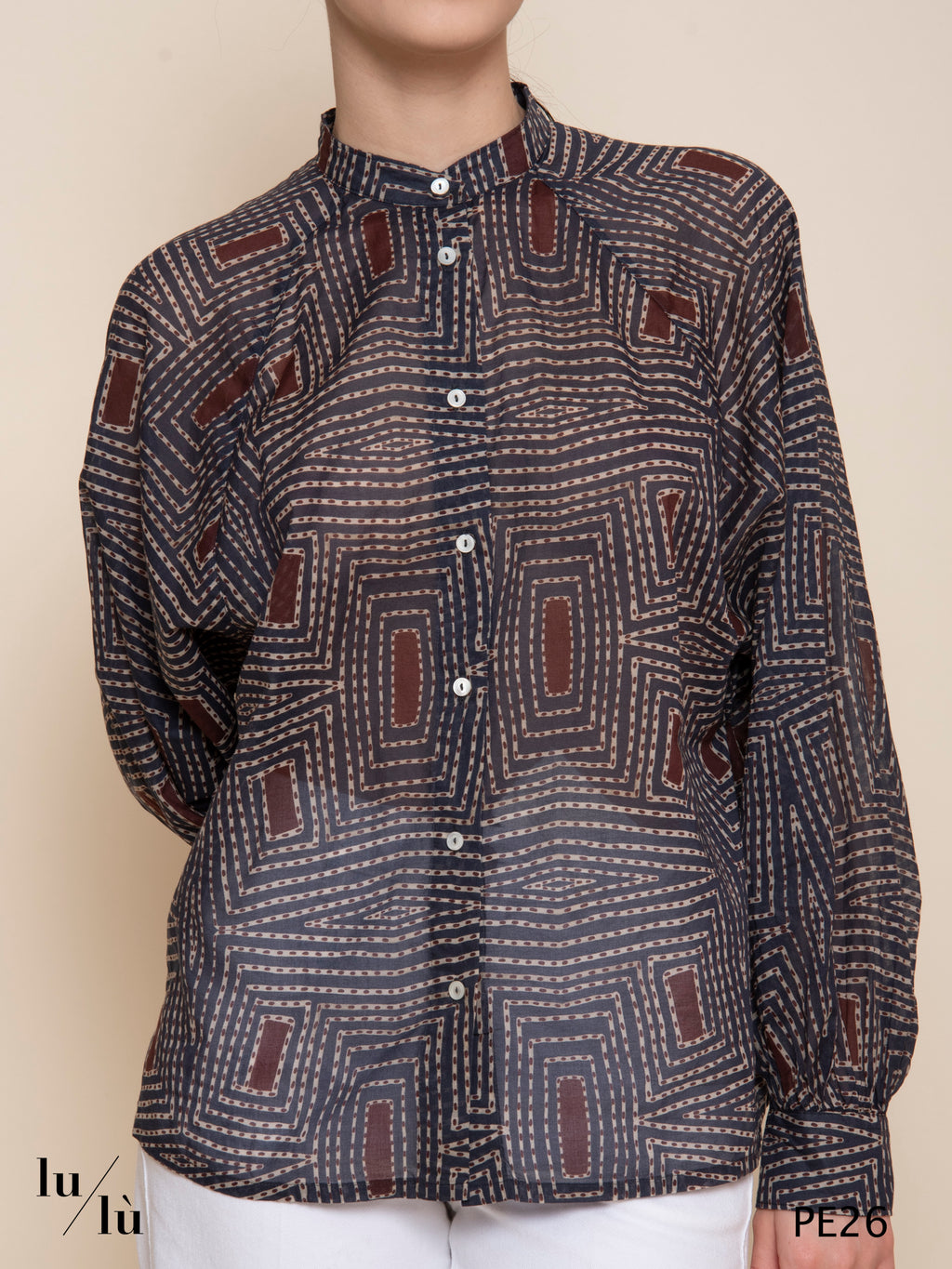 Costarica - Blusa donna in voile di cotone stampato