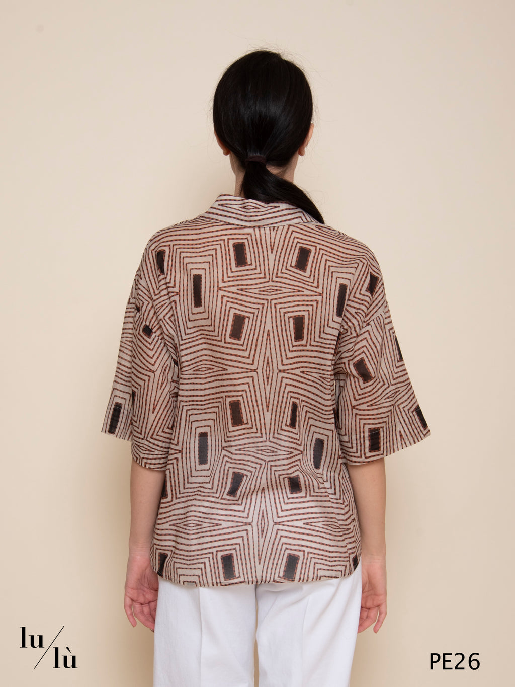 Tifana - Blusa donna in voile di cotone stampato
