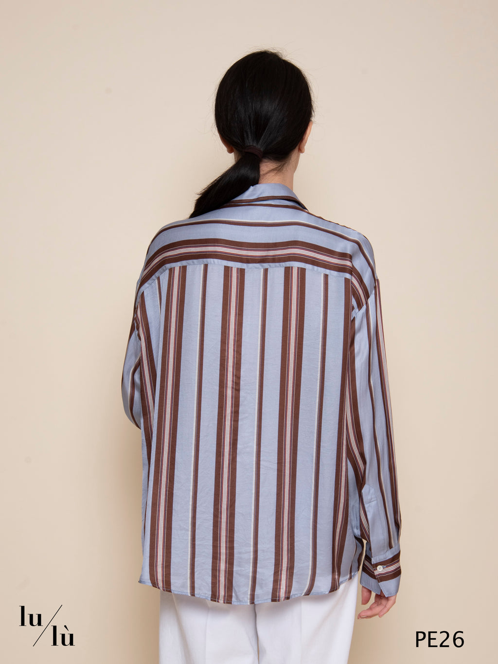 Cirilla - Blusa donna a righe in viscosa e seta
