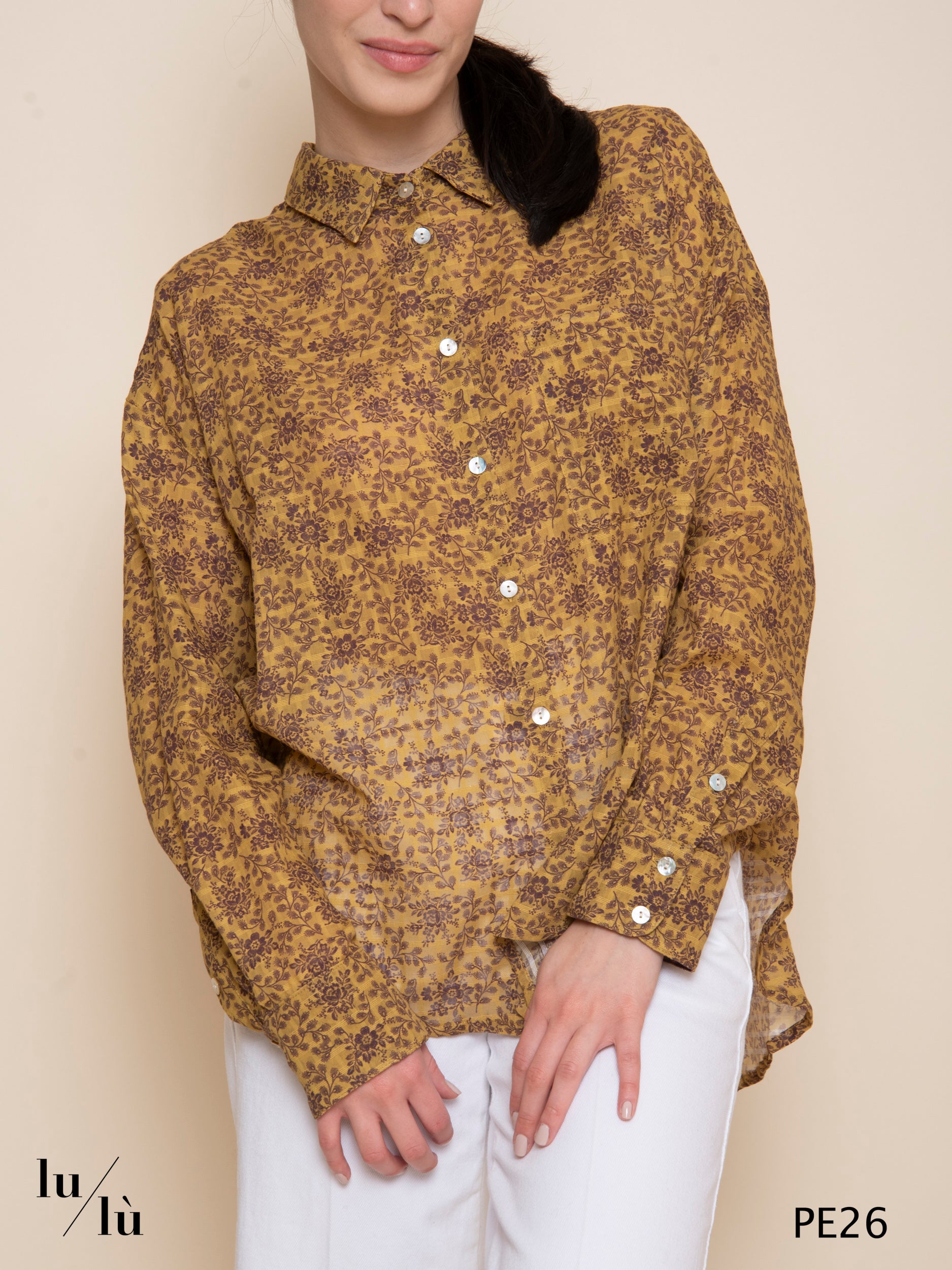 Kelya - Blusa donna stampata in puro cotone