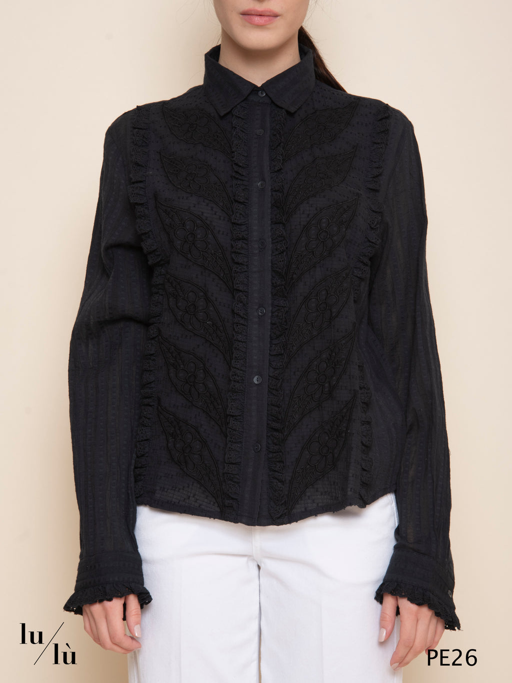 Xaviera - Blusa donna ricamata in cotone