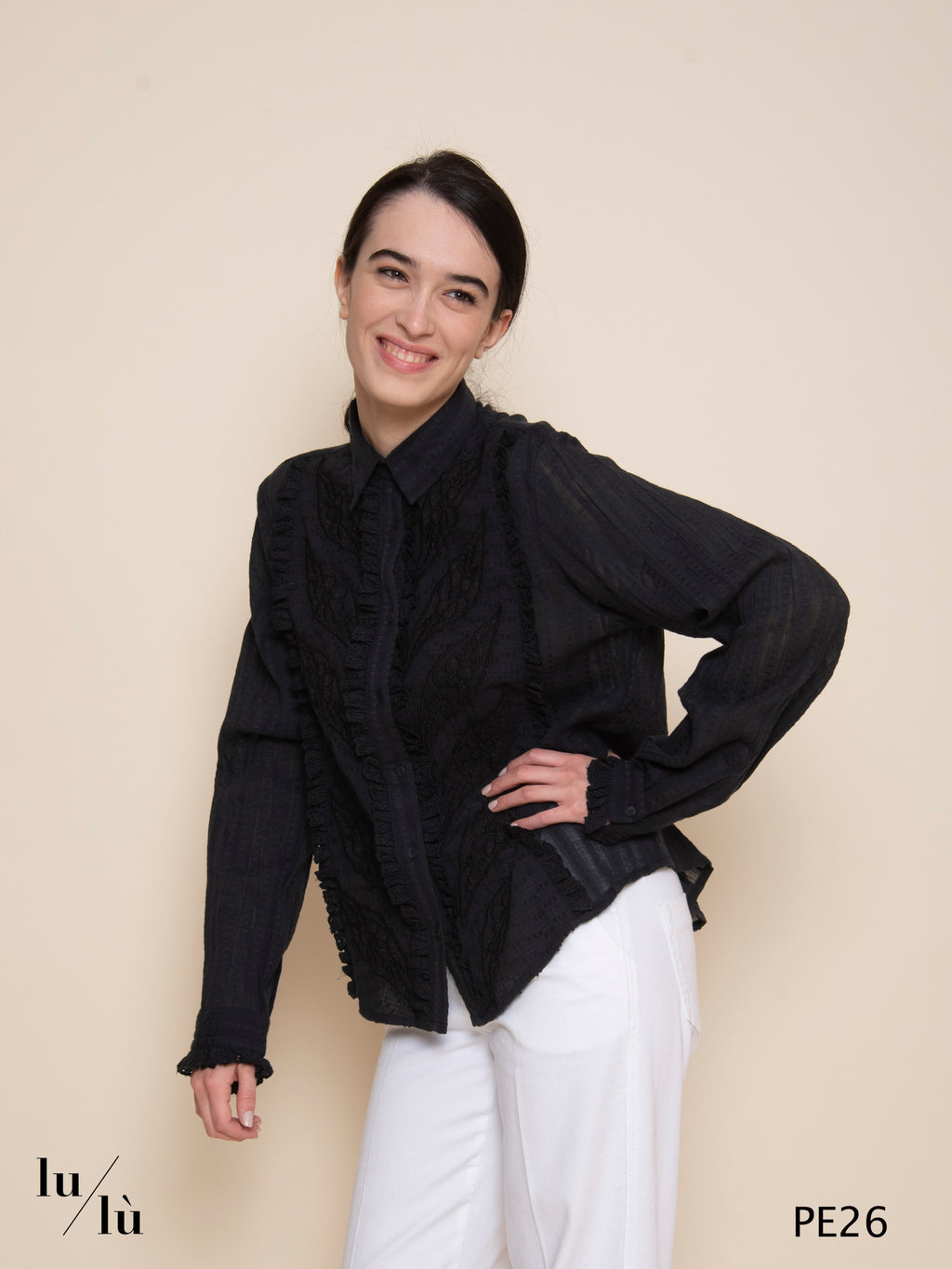 Xaviera - Blusa donna ricamata in cotone