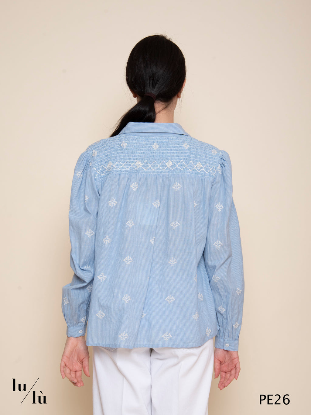 James - Blusa donna ricamata in cotone