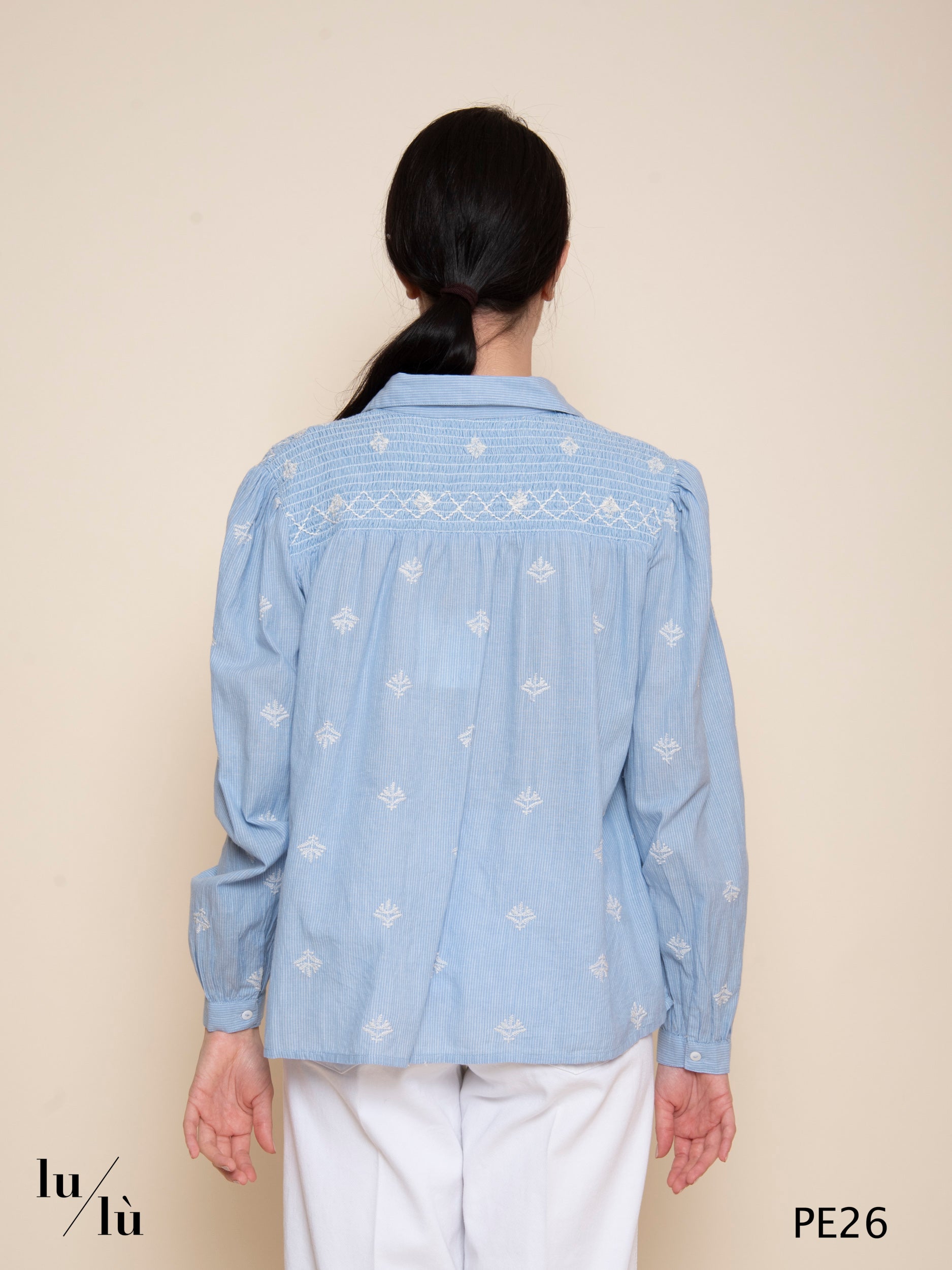 James - Blusa donna ricamata in cotone