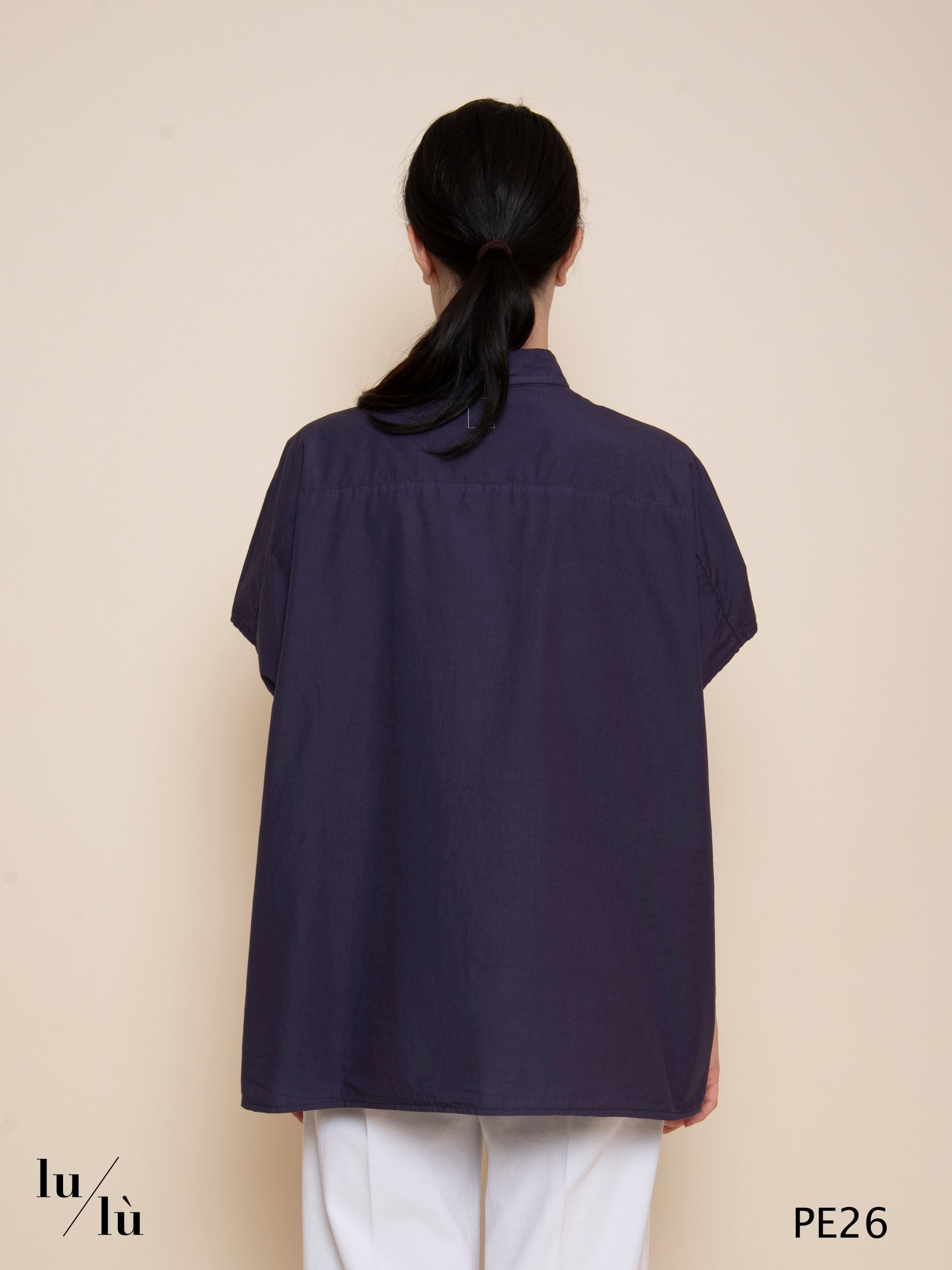 Gyuri - Camicia donna in popeline di cotone elasticizzato