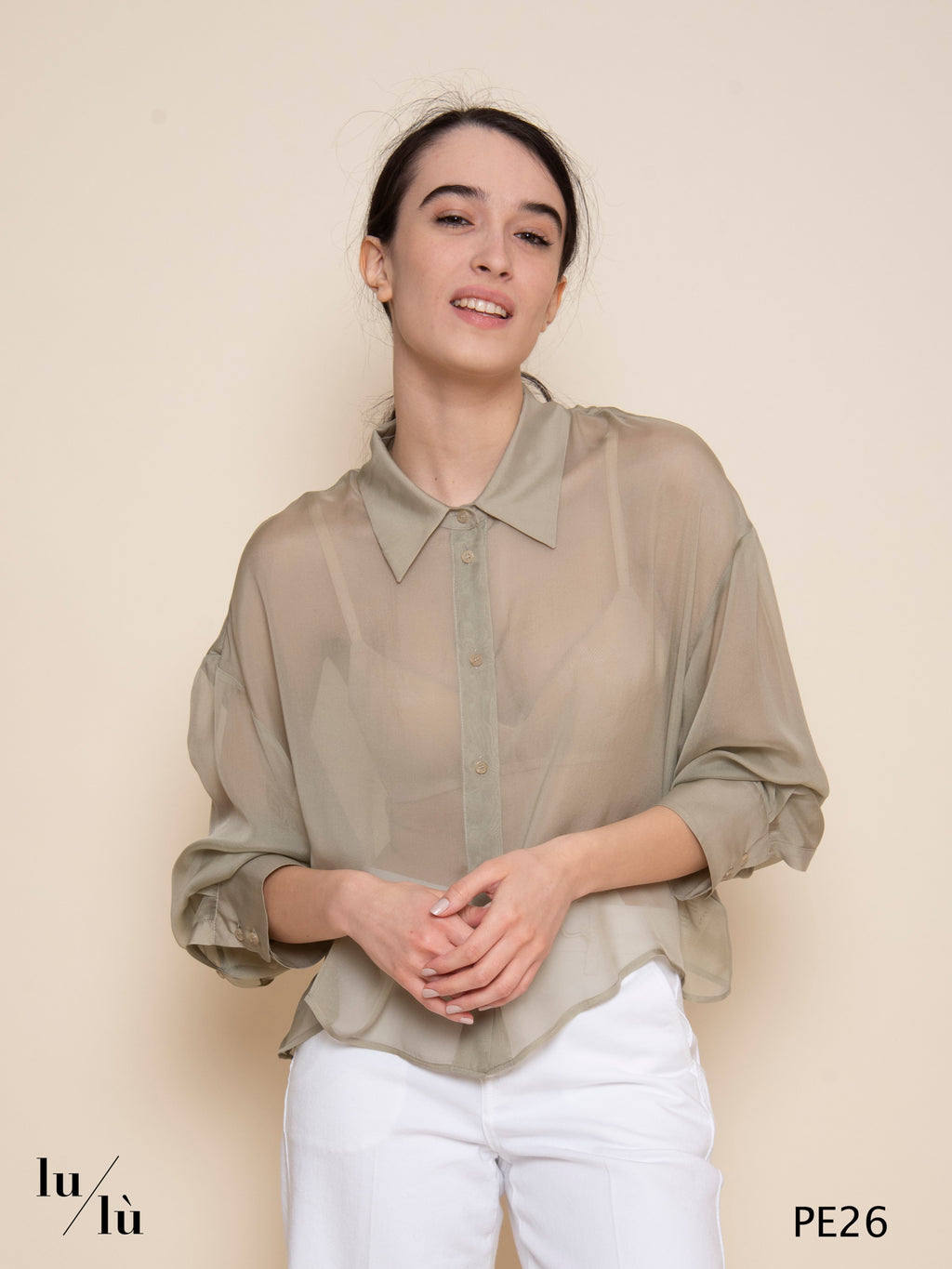 Woori - Camicia donna in chiffon di seta