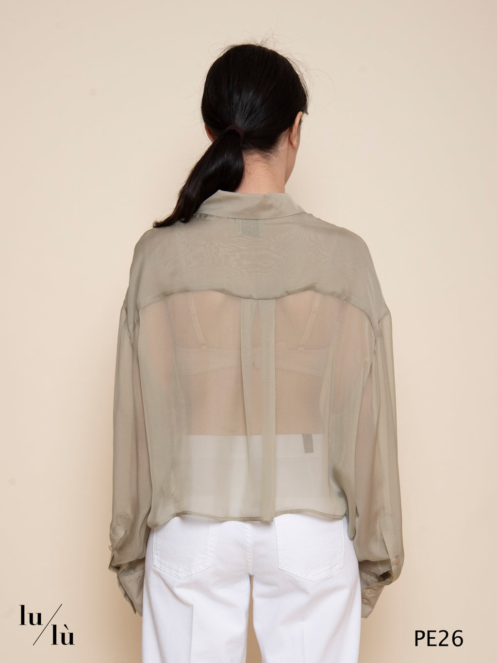 Woori - Camicia donna in chiffon di seta