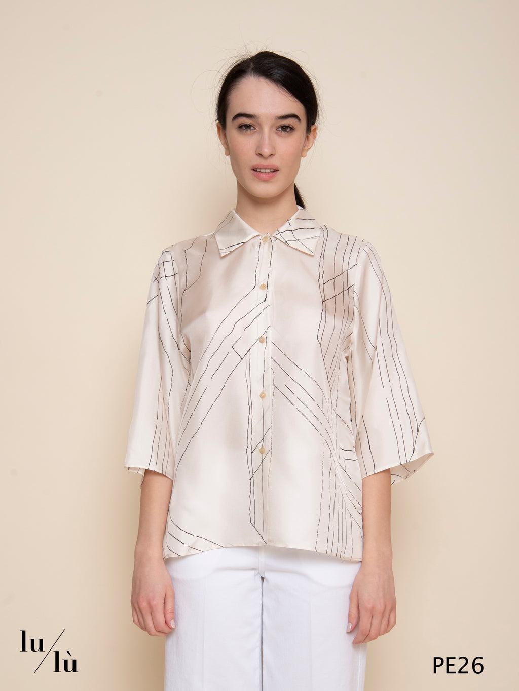 Jieun - Camicia donna in seta stampata
