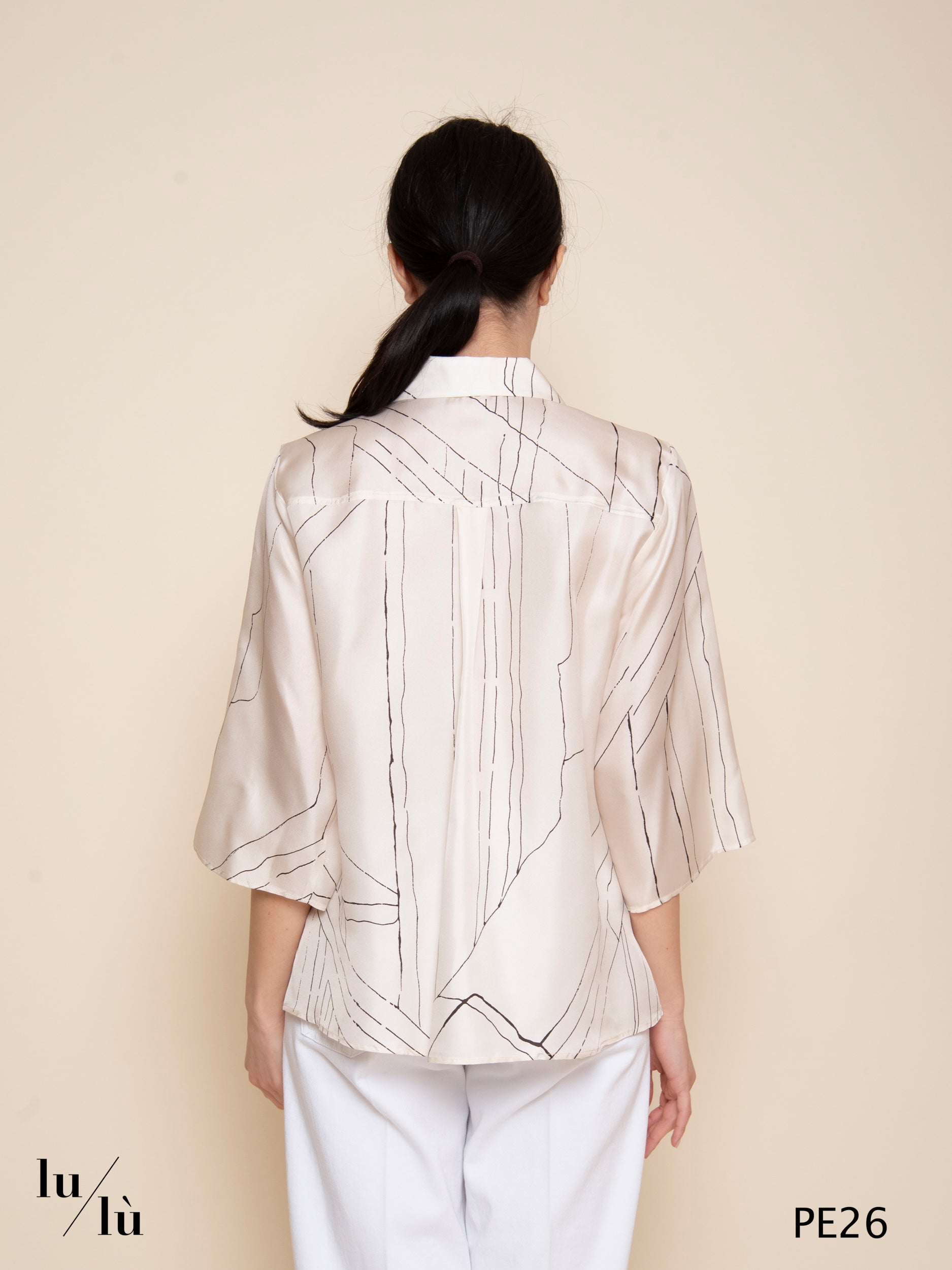 Jieun - Camicia donna in seta stampata