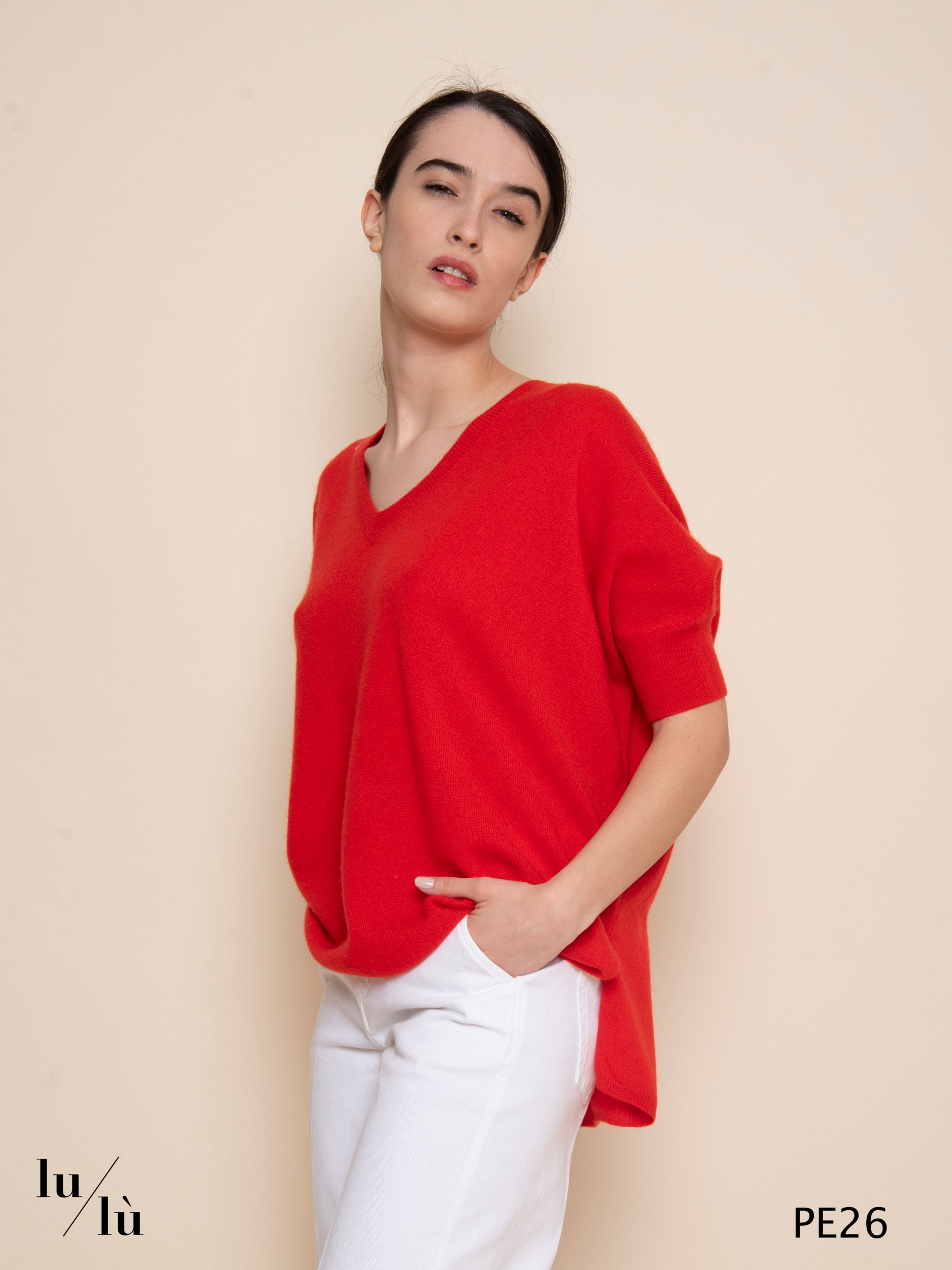 Kate Rouge - Maglia poncho donna in cashmere