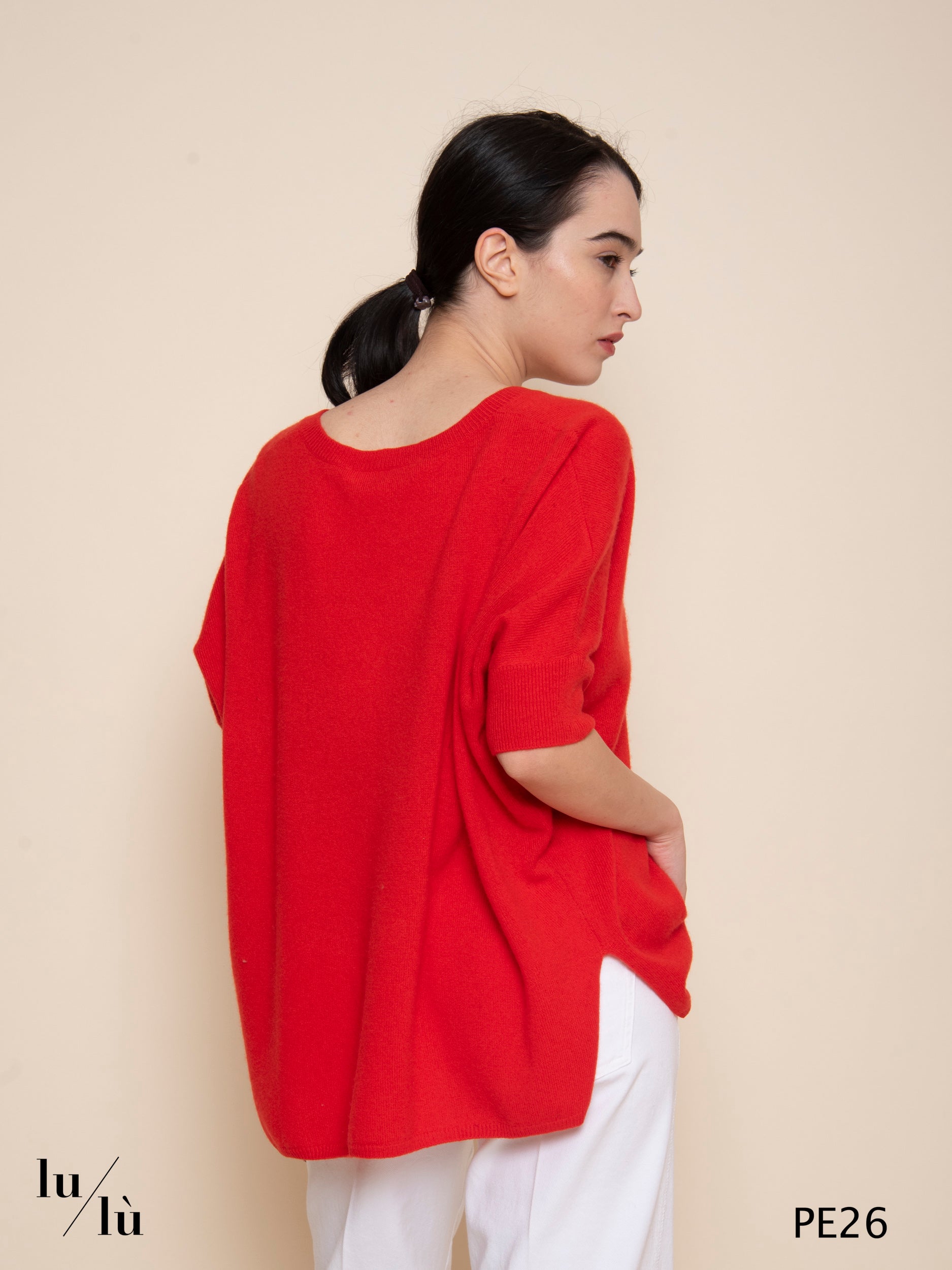 Kate Rouge - Maglia poncho donna in cashmere