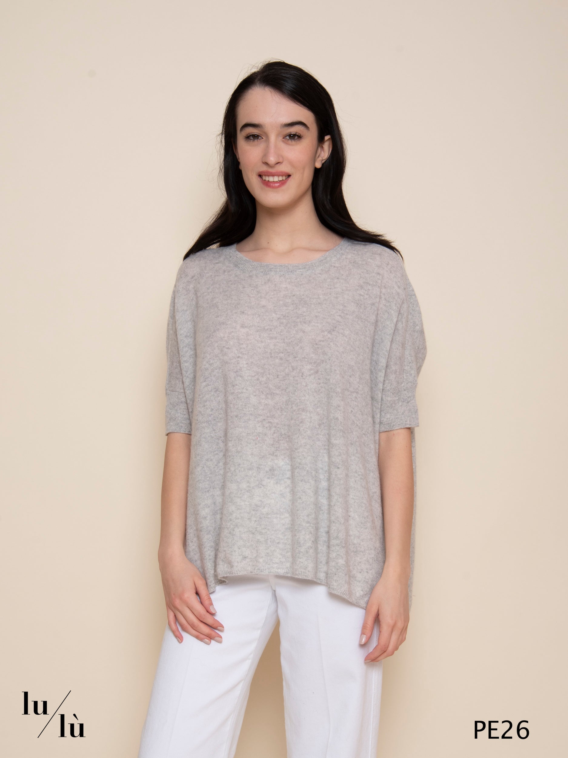 Joyce Gris - Poncho donna in cashmere