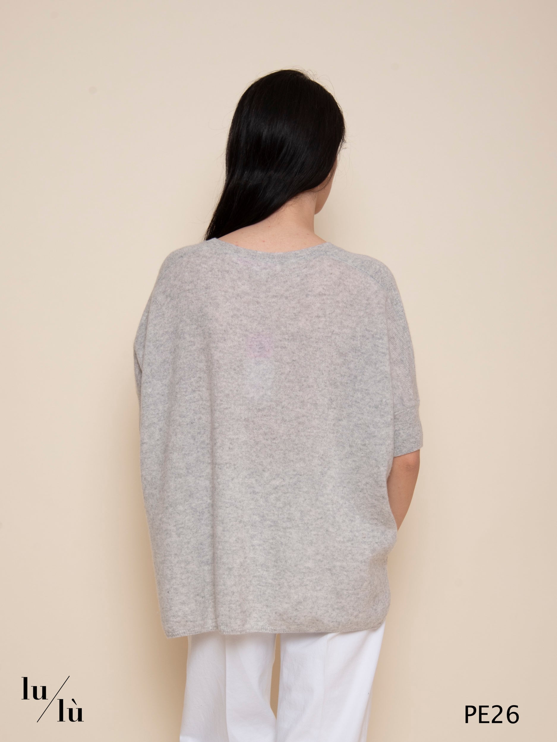 Joyce Gris - Poncho donna in cashmere