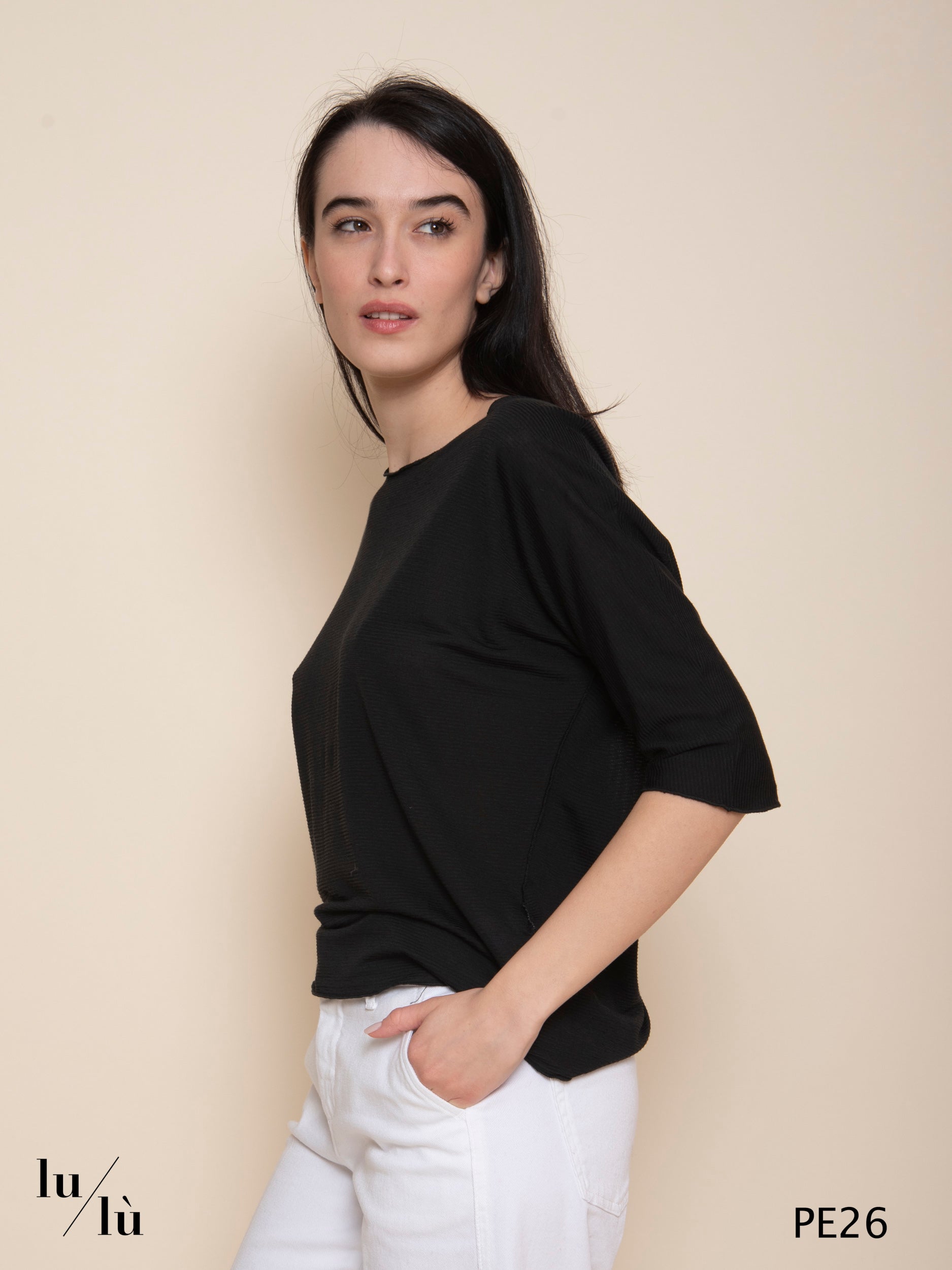 Bao Chau Nera - T-shirt donna rigata