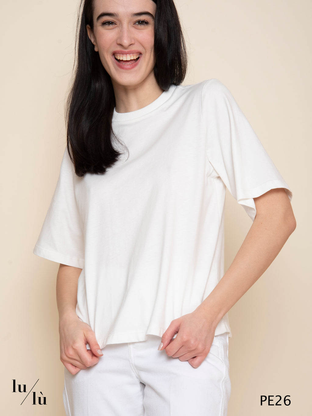 Song - T-shirt donna boxy in cotone