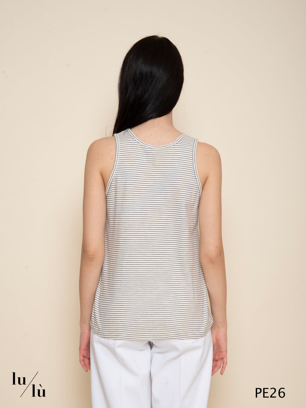Xuan - Canotta donna rigata in cotone