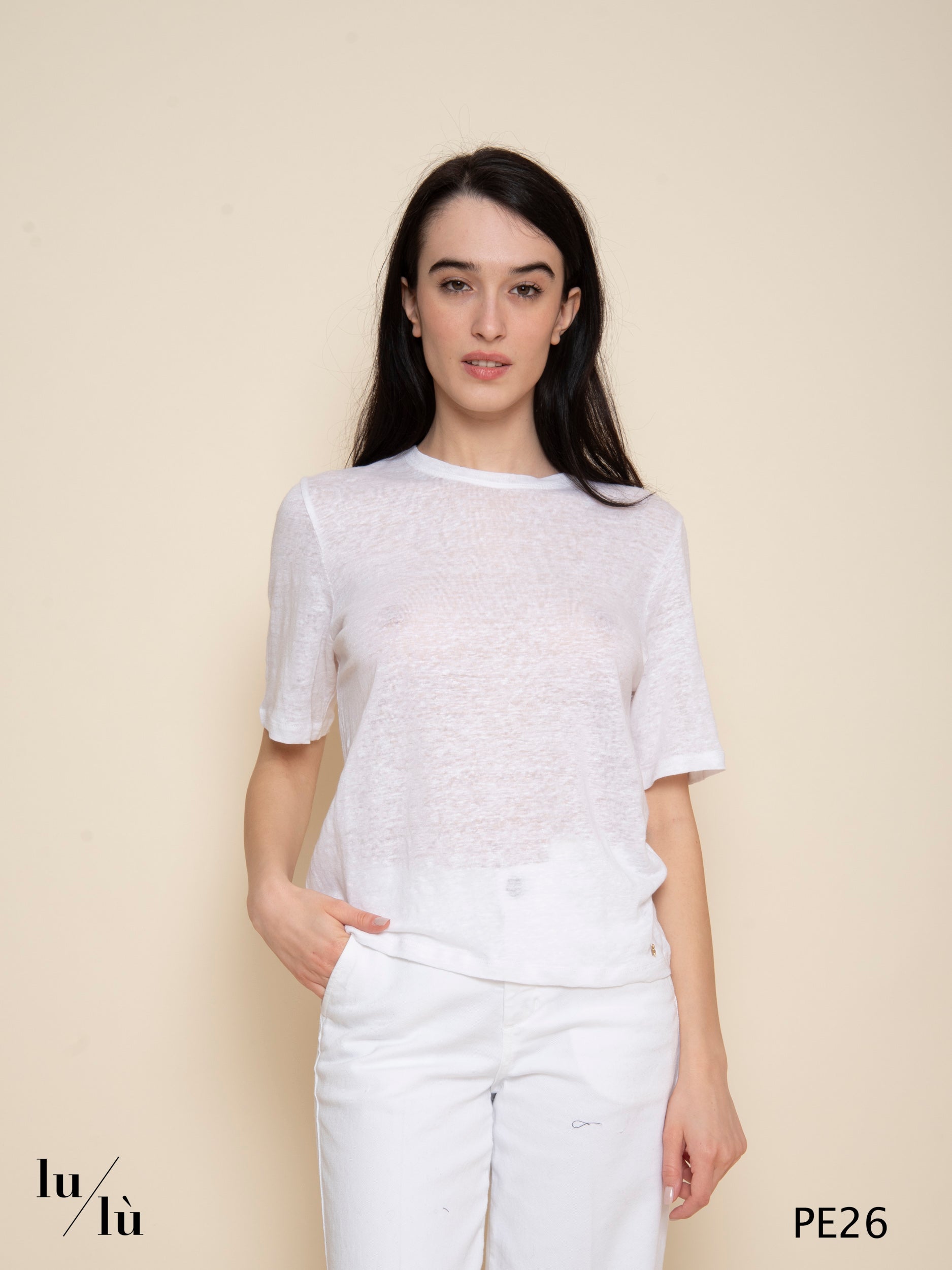 Hana Bianca - T-shirt donna in puro lino