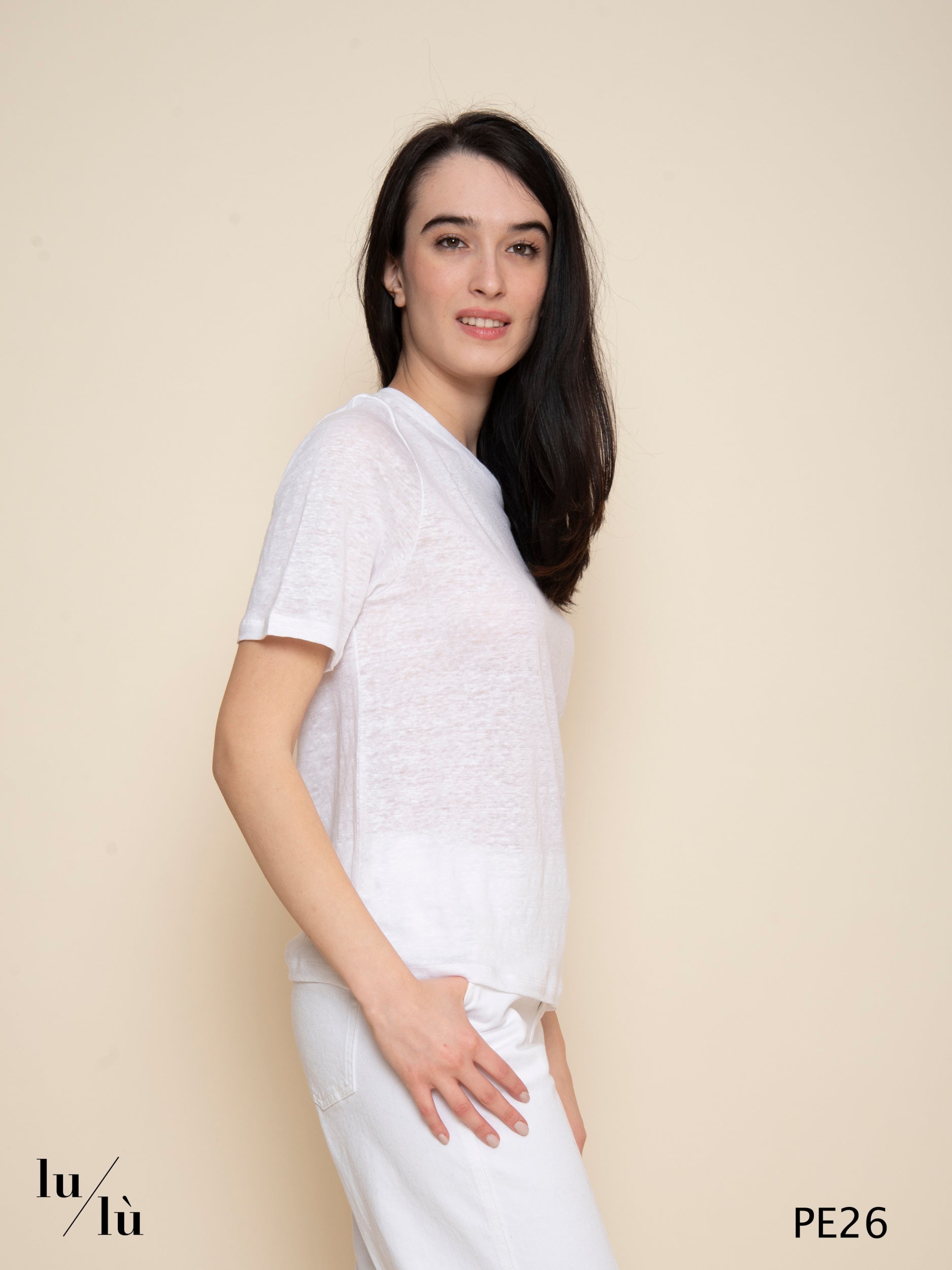 Hana Bianca - T-shirt donna in puro lino