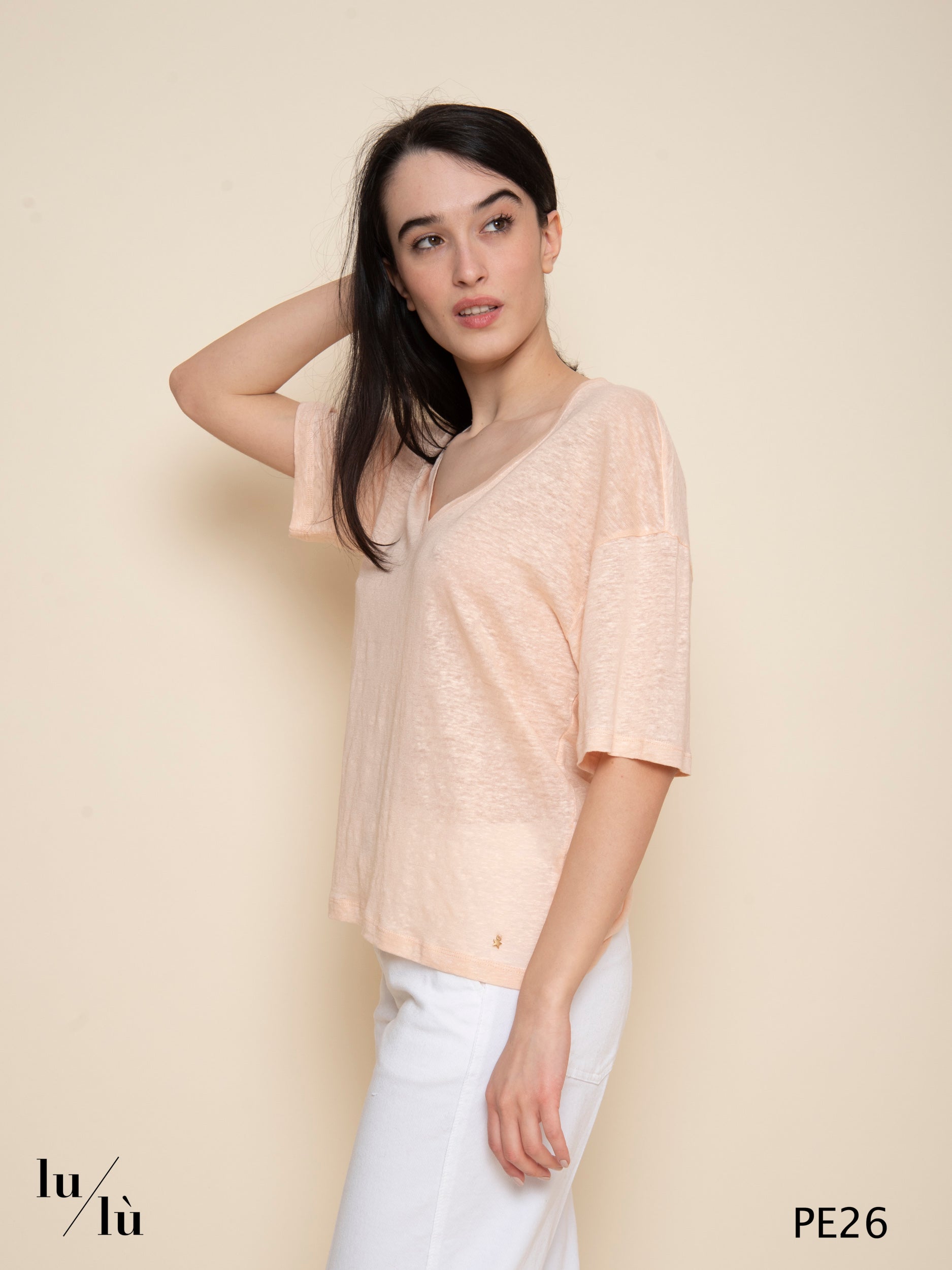 Hanabel Pesca - T-shirt donna in lino