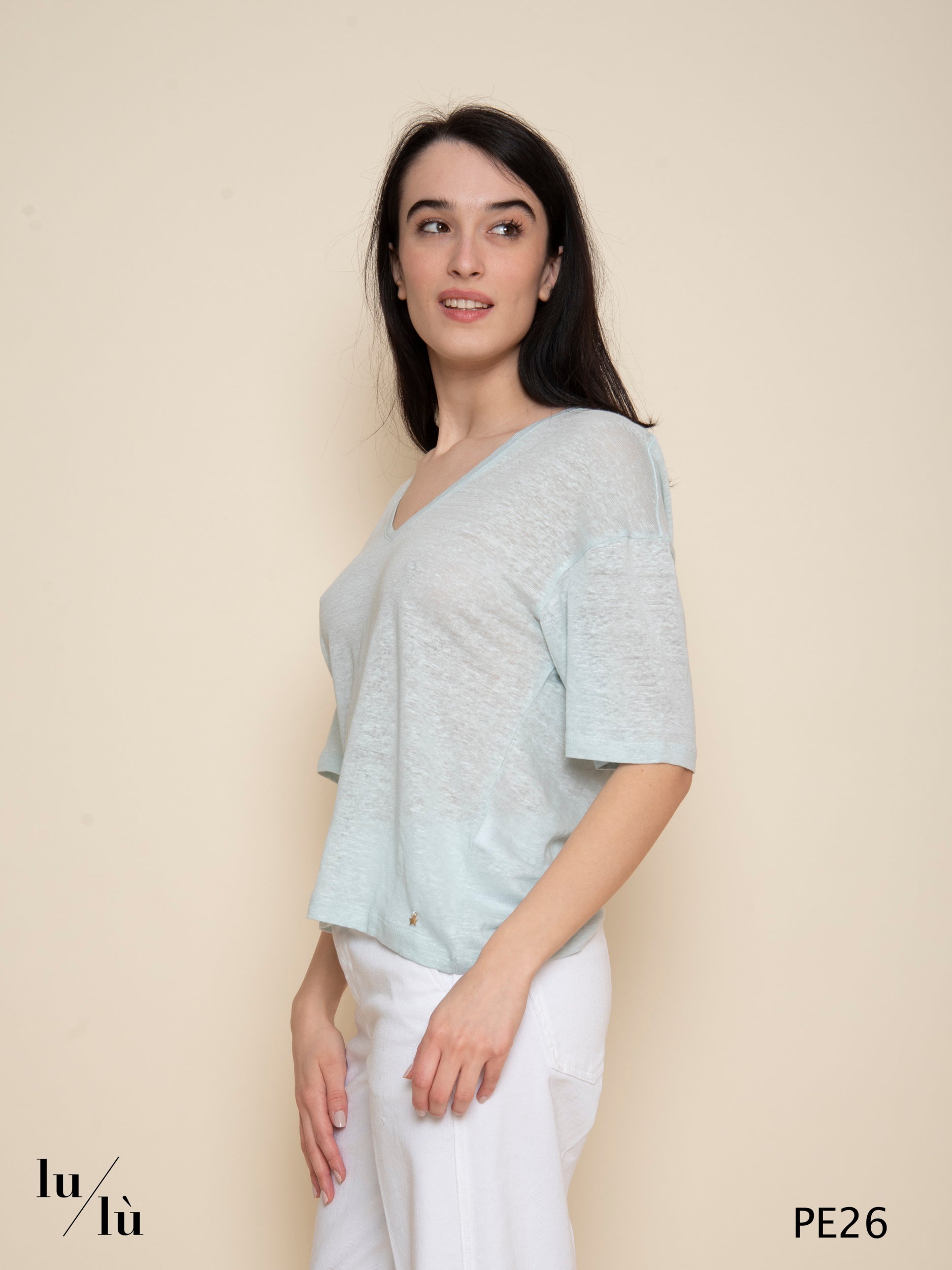 Hanabel Cielo - T-shirt donna in lino