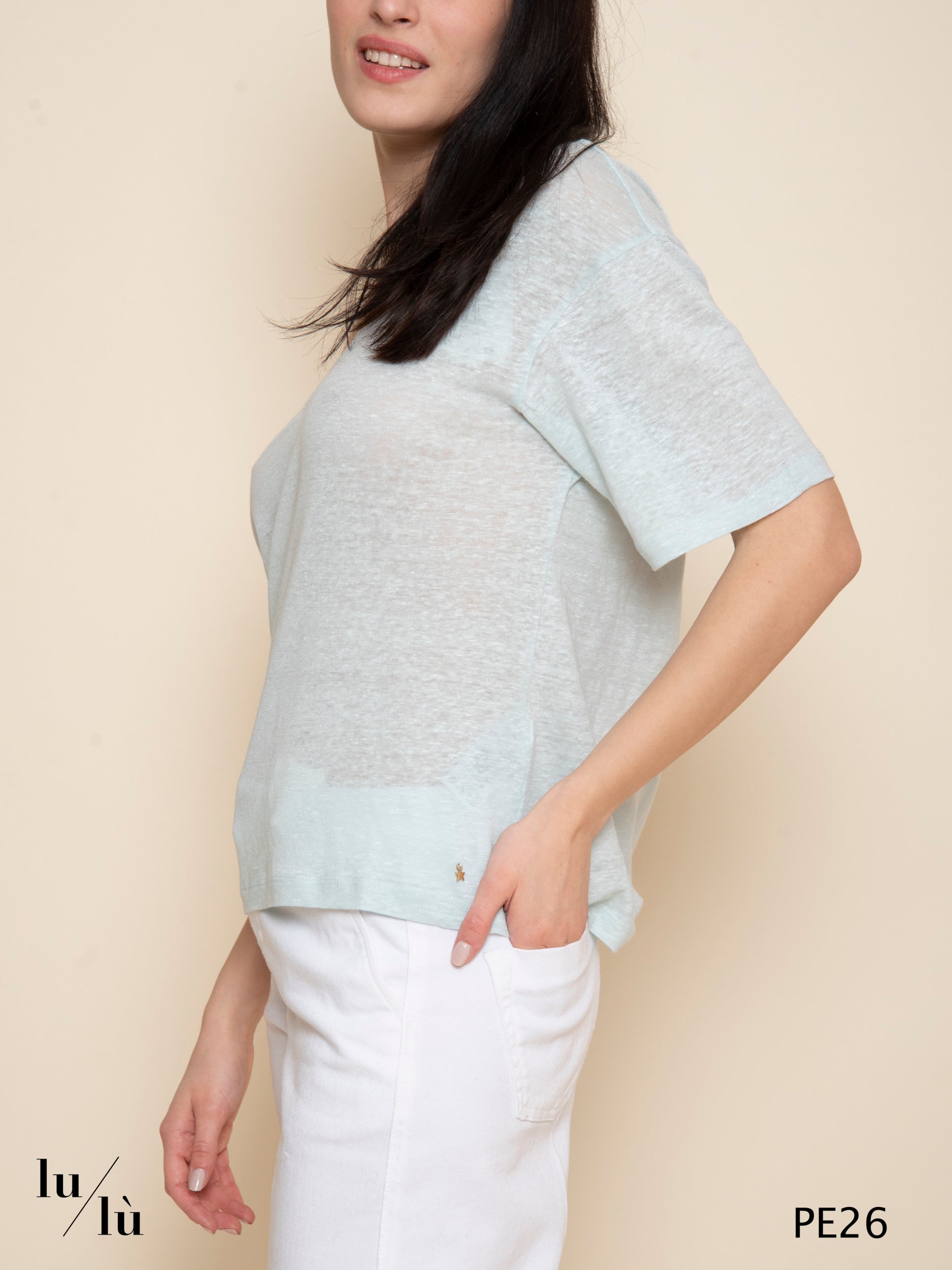 Hanabel Cielo - T-shirt donna in lino