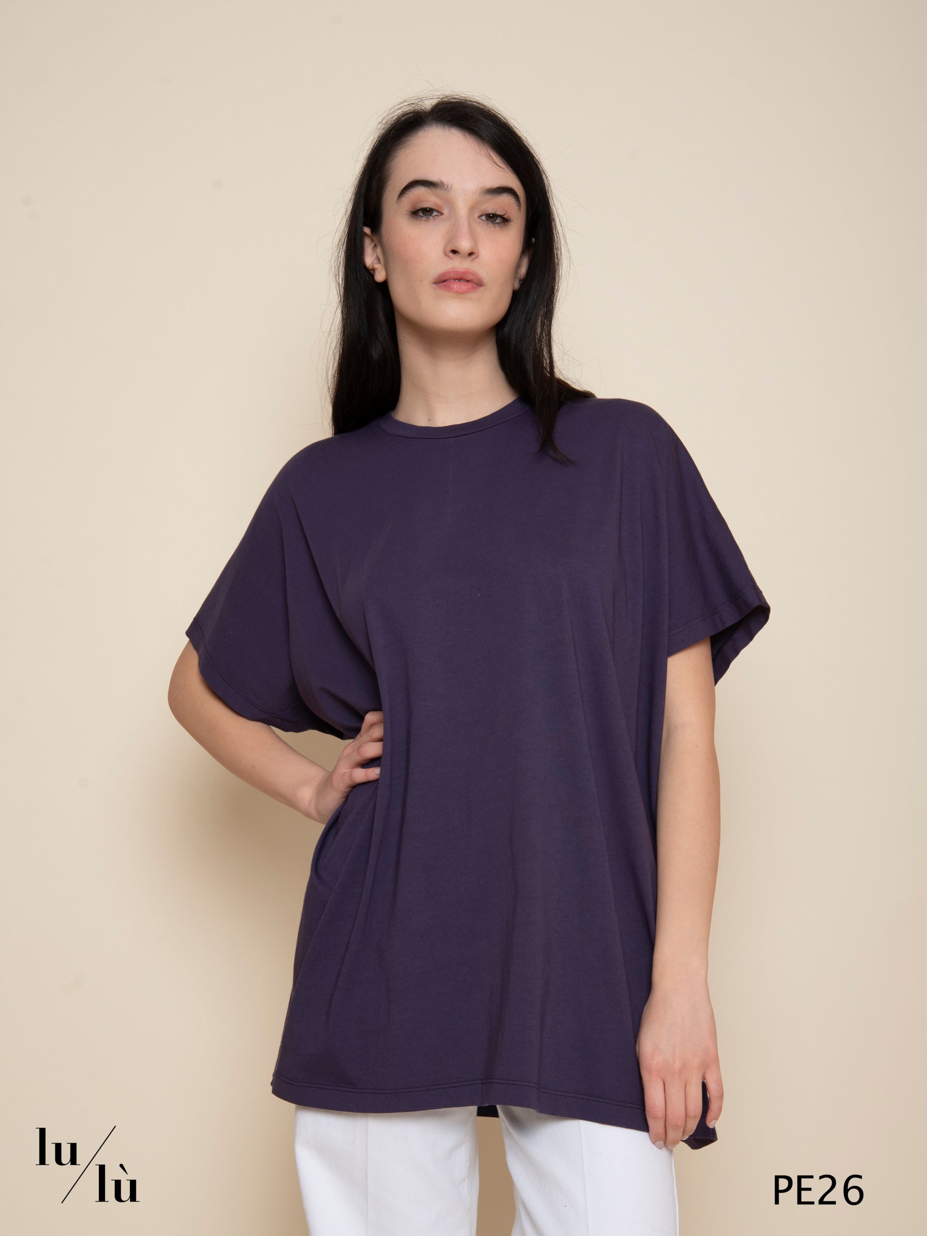 Kim - T-shirt donna oversize in cotone