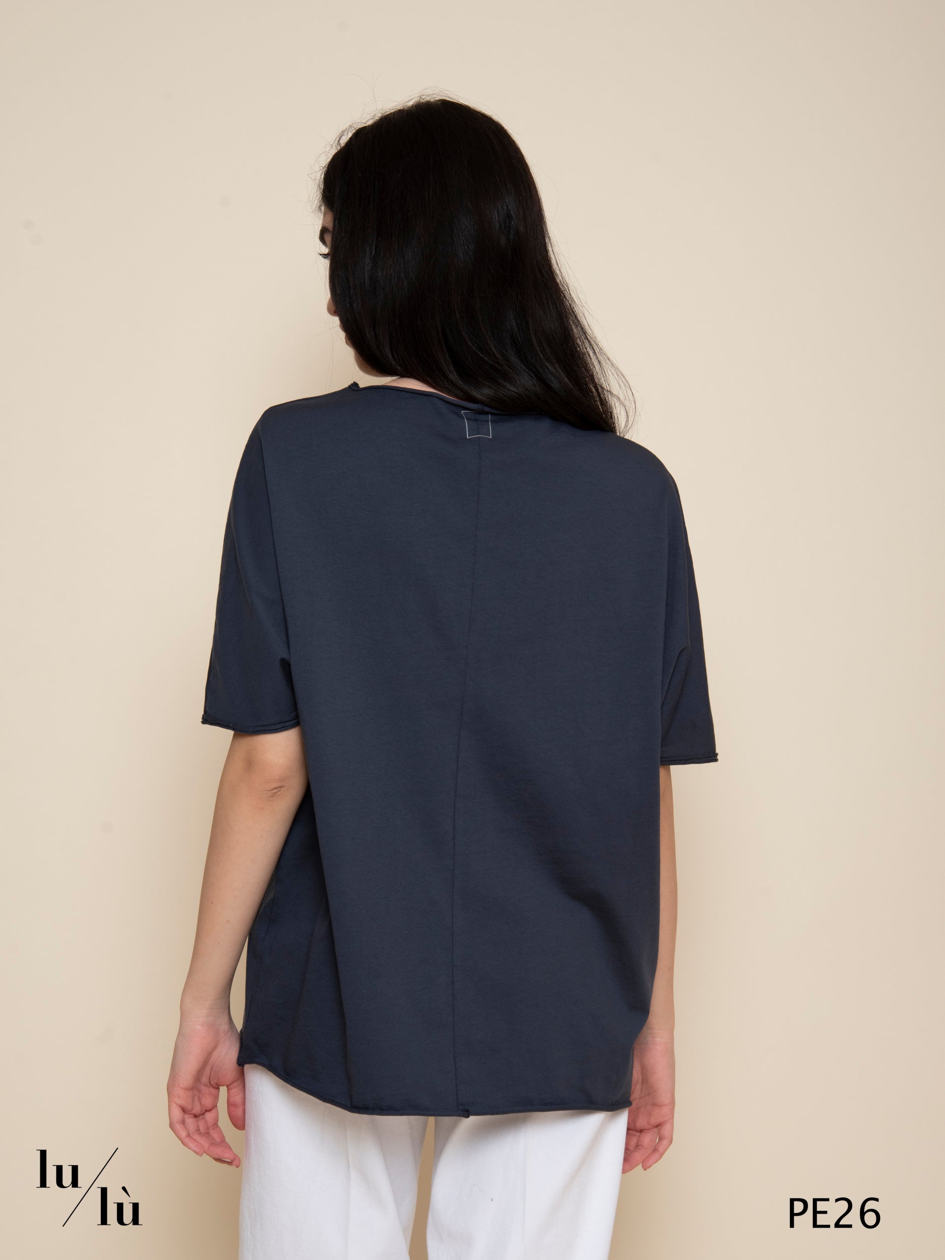 Qui - T-shirt donna oversize in cotone