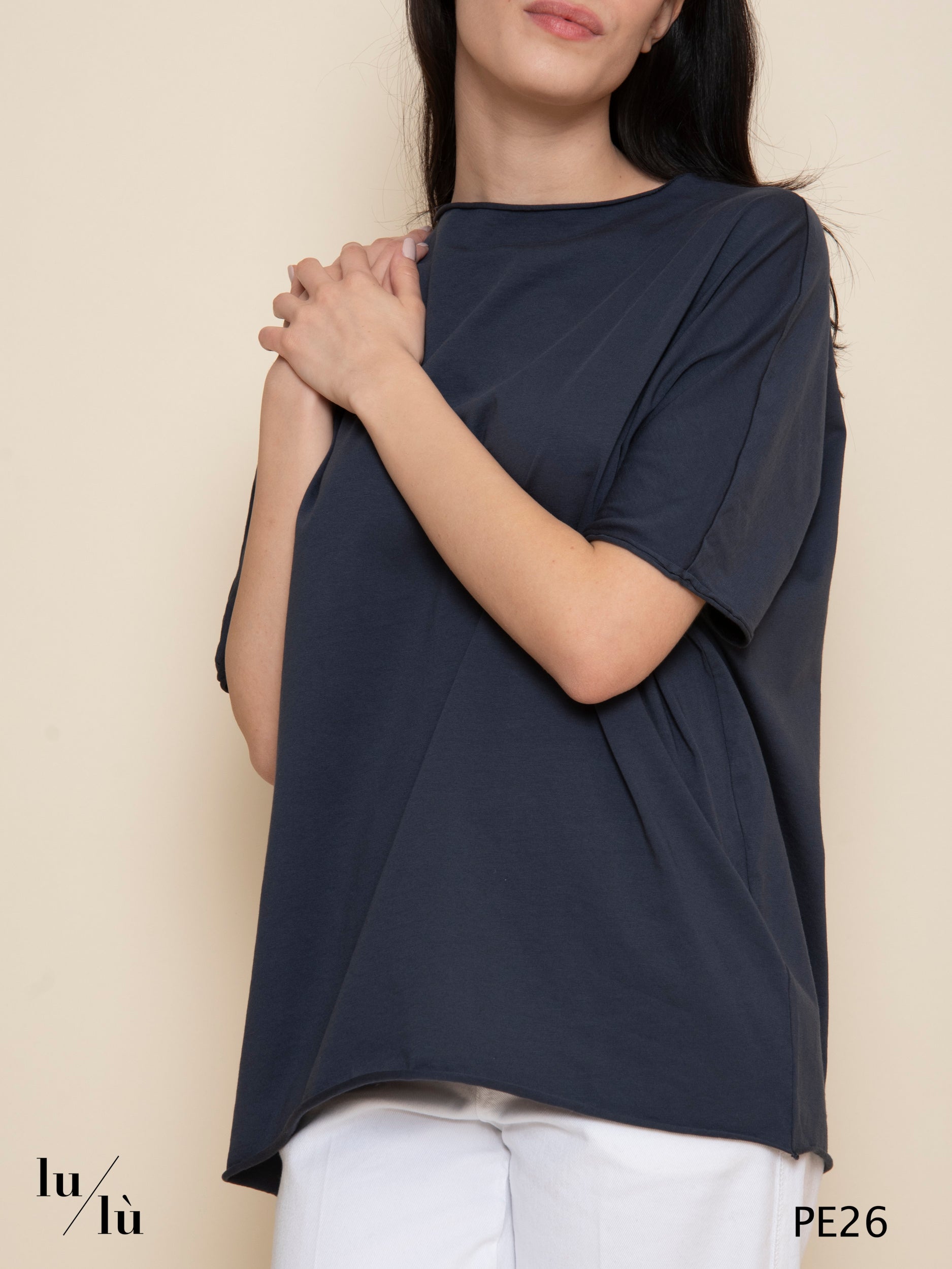 Qui - T-shirt donna oversize in cotone
