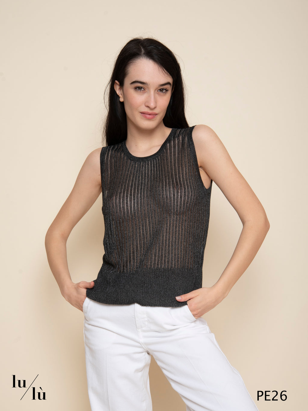 Sarim - Canotta donna in maglia a coste