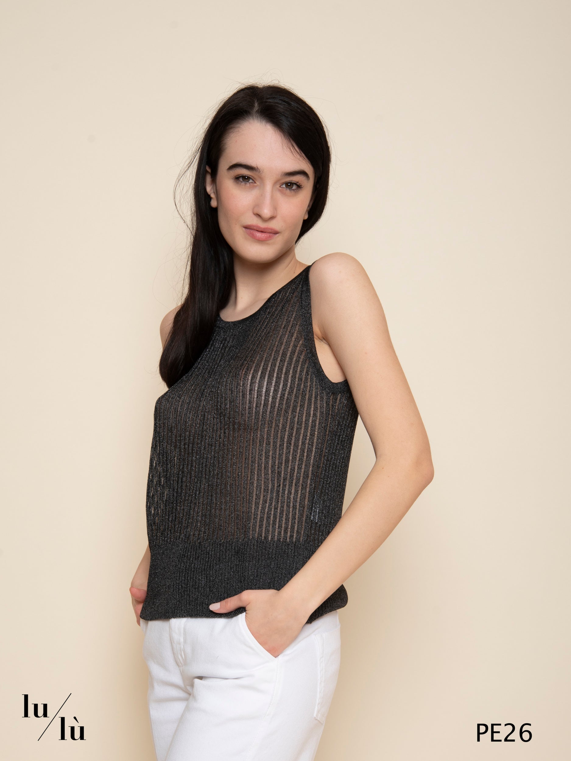 Sarim - Canotta donna in maglia a coste