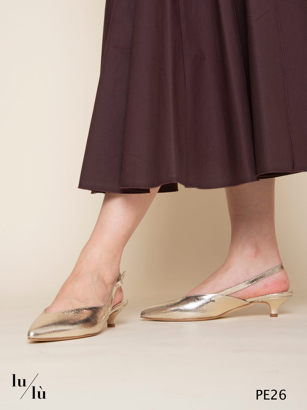 Altea Platino - Slingback in pelle laminata