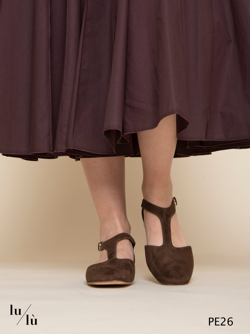 Enrica - Ballerina in pelle scamosciata con cinturino