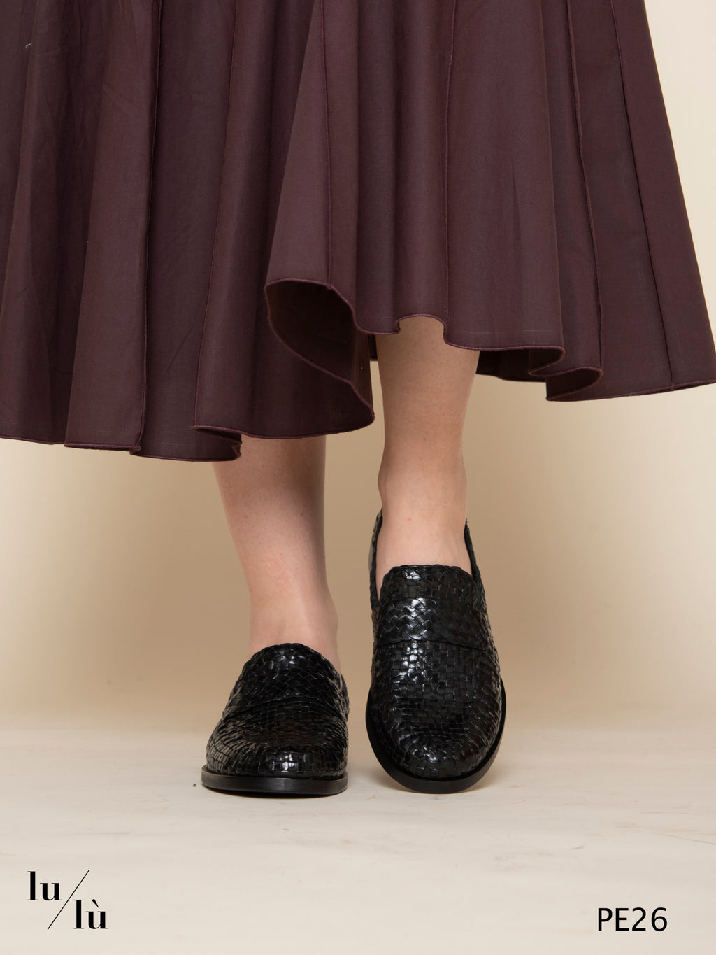 Sal Nero - Mocassino donna intrecciato in pelle di capra