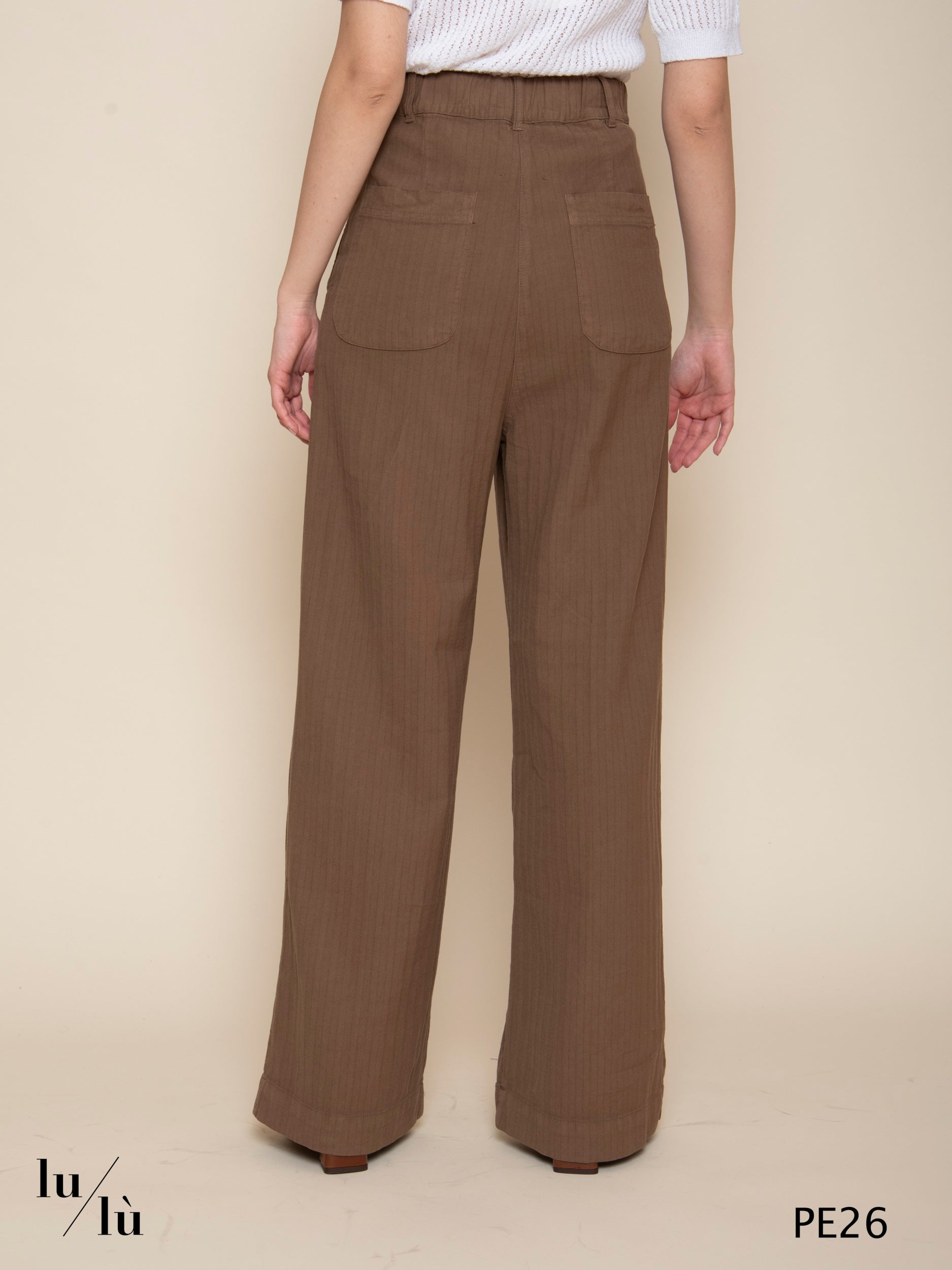 Oder - Pantalone donna in lino e cotone