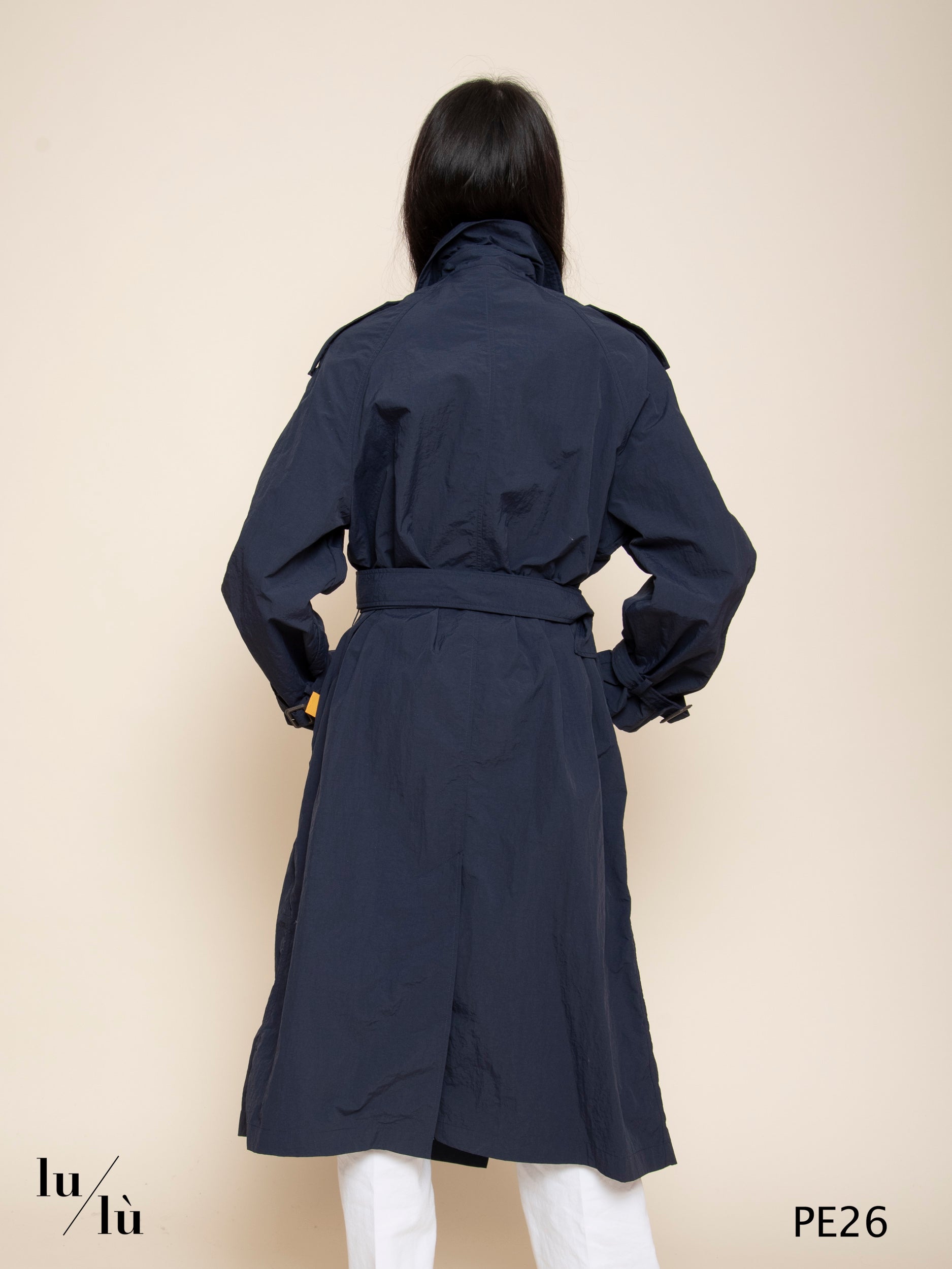 Sherlock - Trench donna lungo in compact nylon