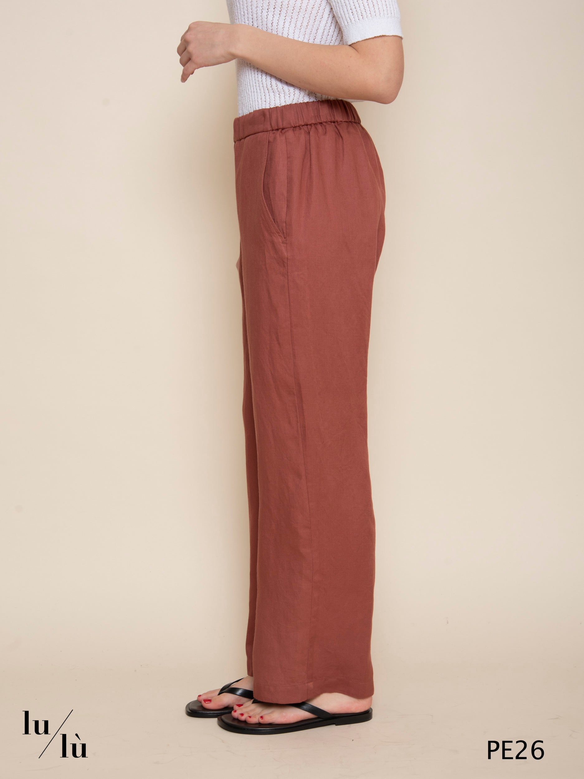 Pantero - Pantalone donna in tencel e lino