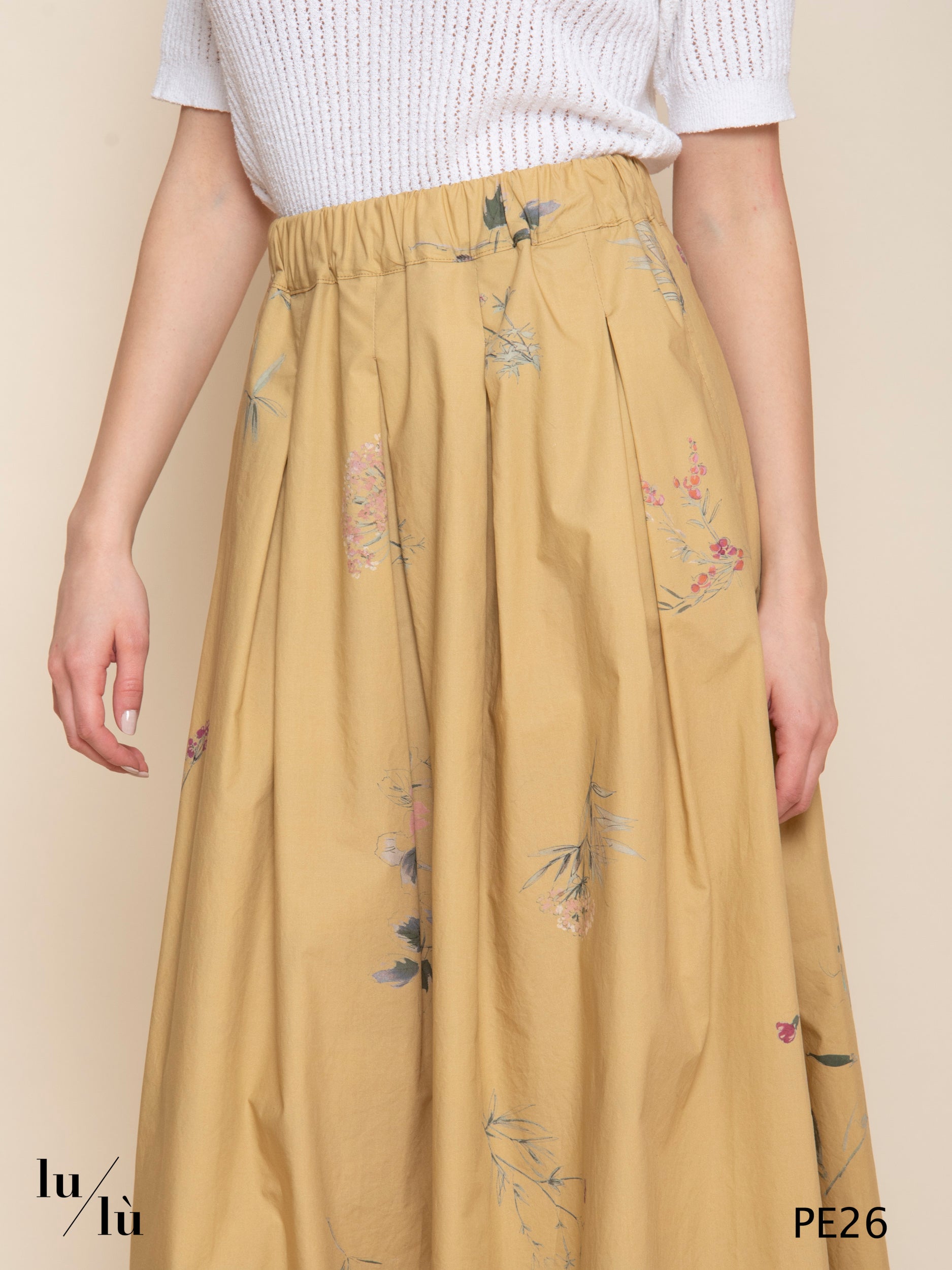 Lola - Gonna donna in cotone microstampato