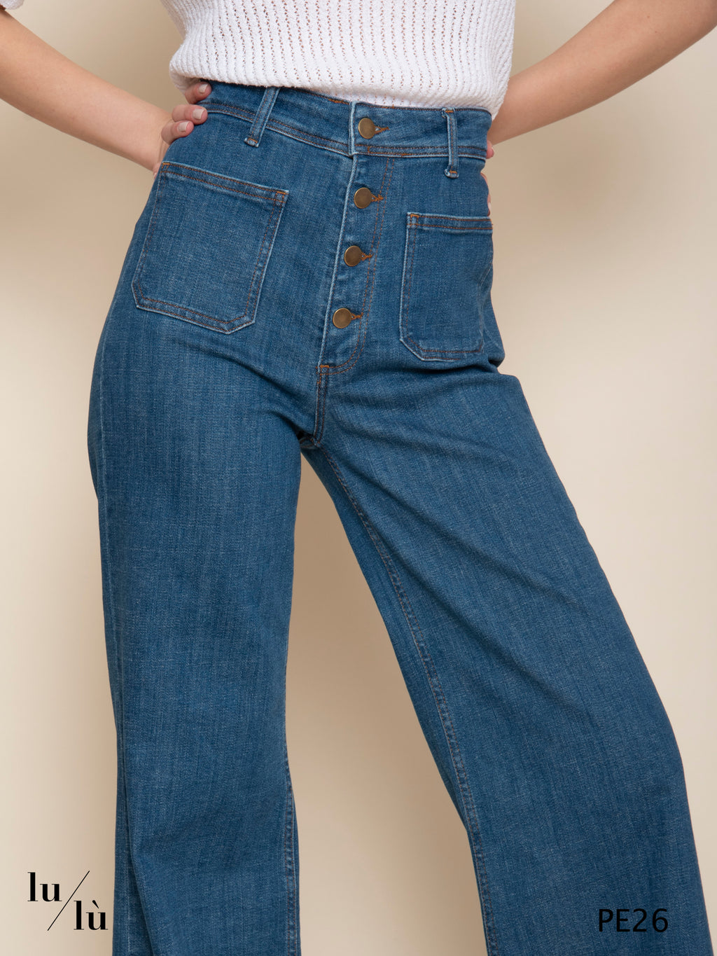 Charlie - Jeans flared donna a vita alta