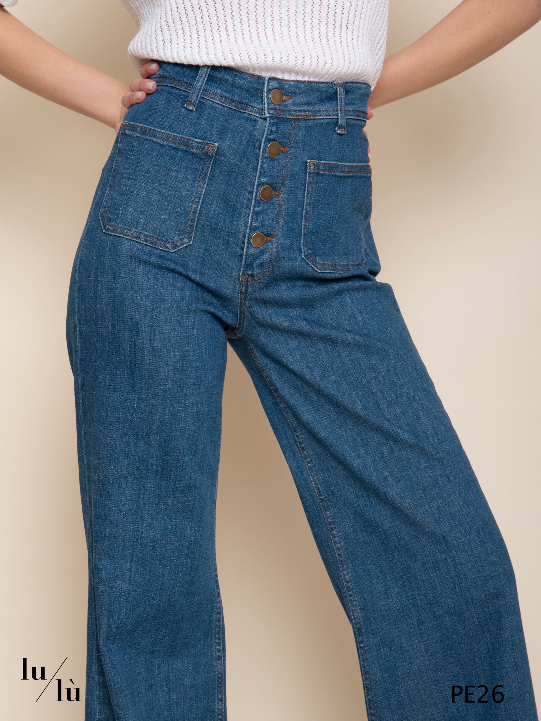 Charlie - Jeans flared donna a vita alta