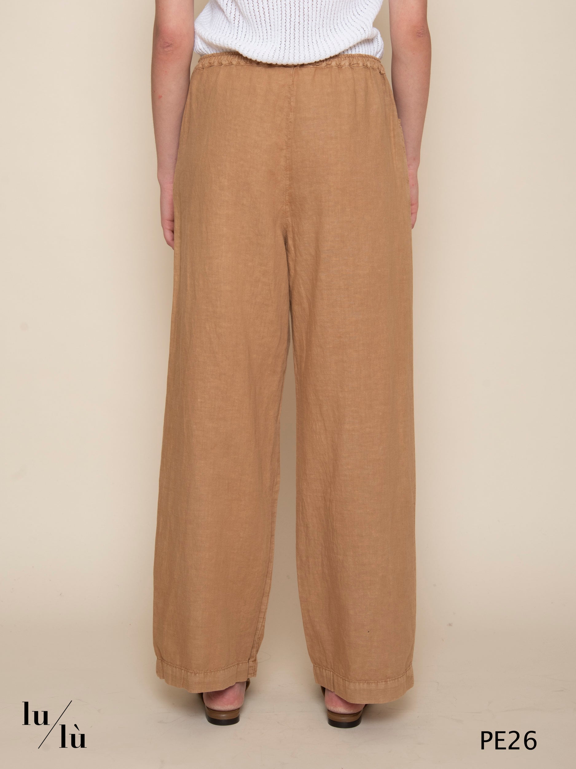 Bastian - Pantalone donna in lino gamba larga