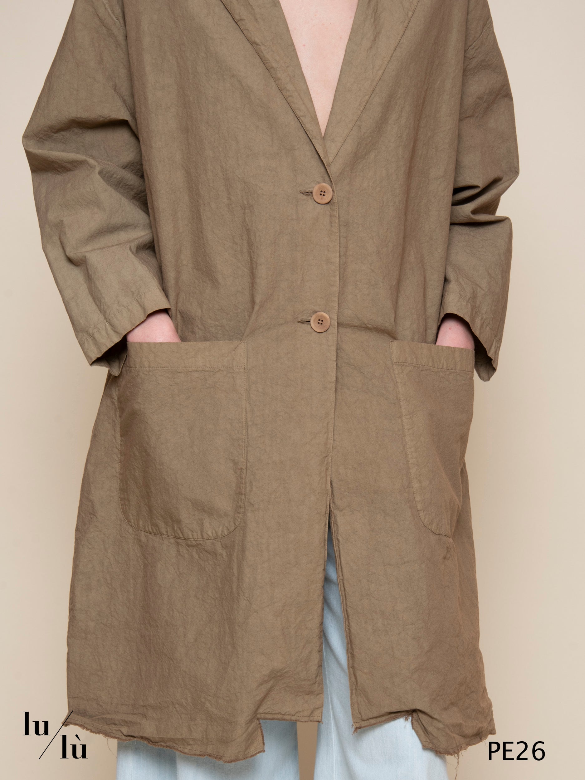 Tulips - Trench leggero sfoderato in cotone