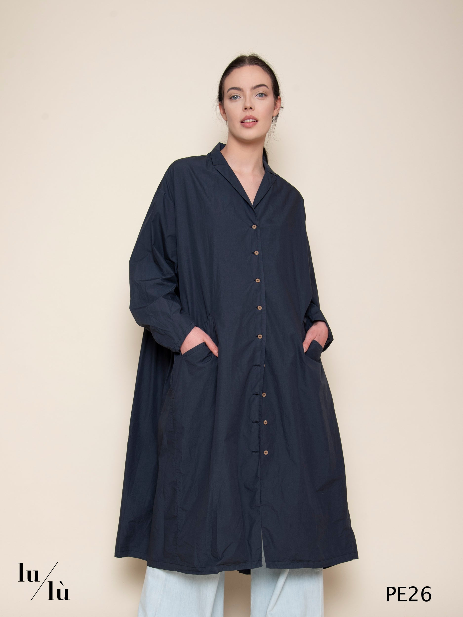 Cesanne - Trench lungo in popeline di cotone