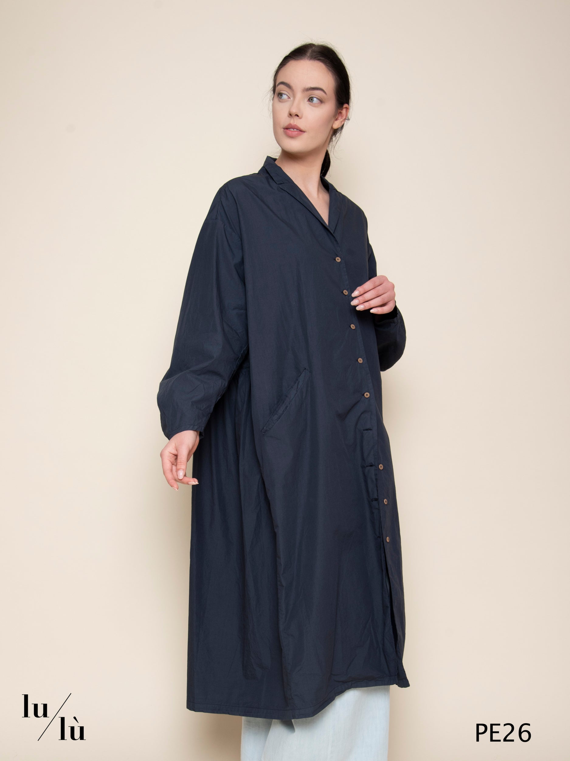 Cesanne - Trench lungo in popeline di cotone