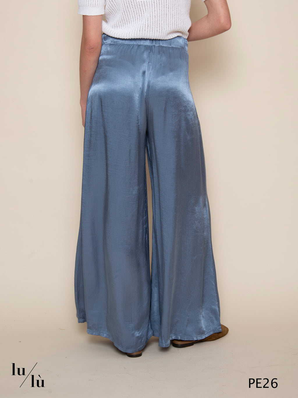 People - Pantalone donna wide leg in rayon e viscosa
