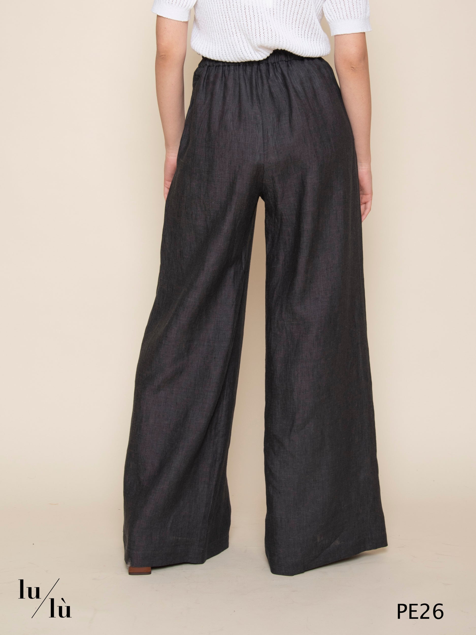 Aspen - Pantalone donna a palazzo in lino