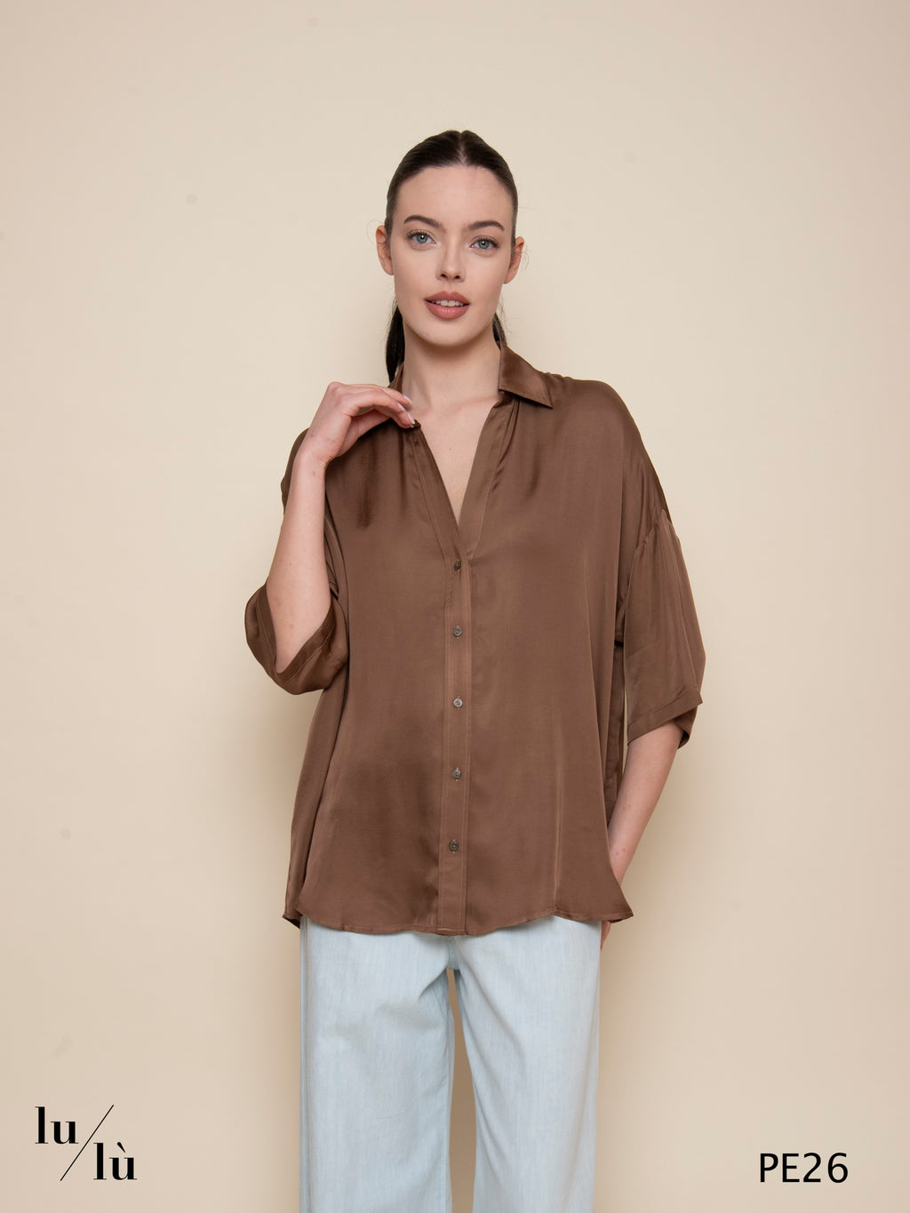 Clara - Camicia donna oversize in viscosa